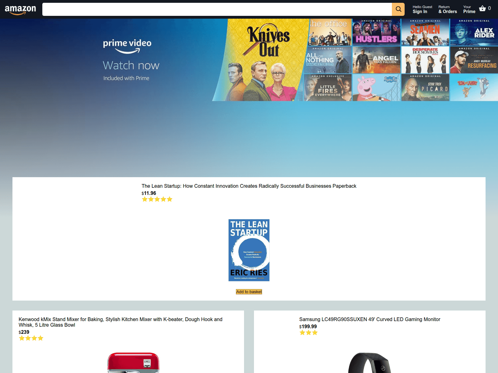 Screenshot von amazon-clone-gamma-nine.vercel.app