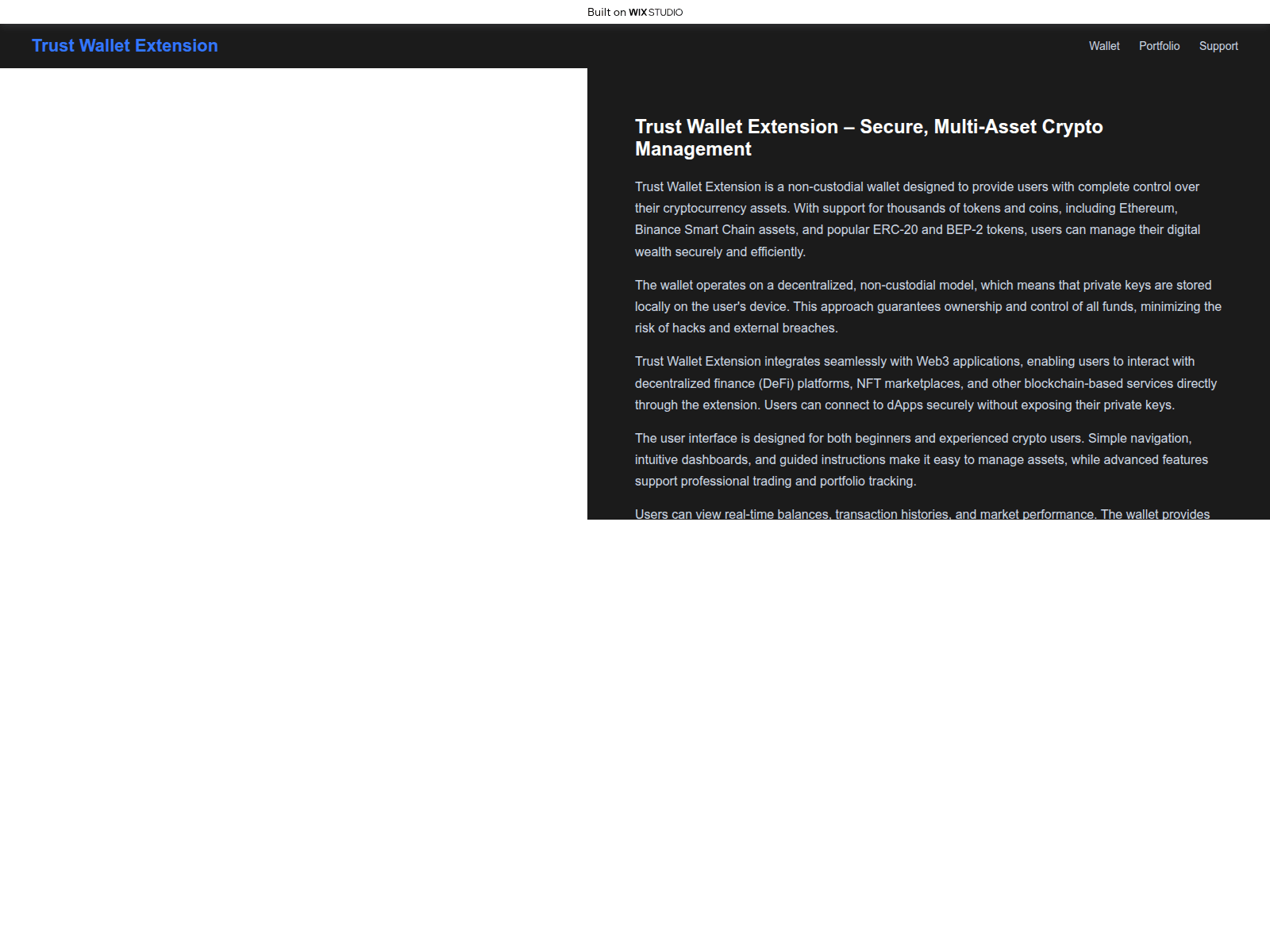 Screenshot of trustextensi.wixstudio.com