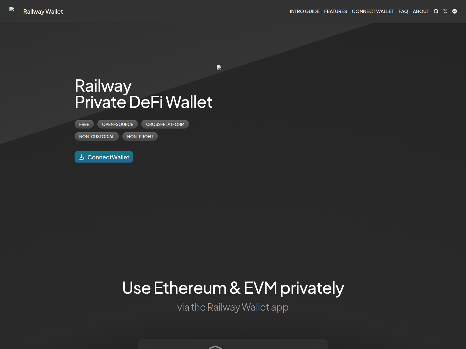 Screenshot of railwaywallet.pages.dev
