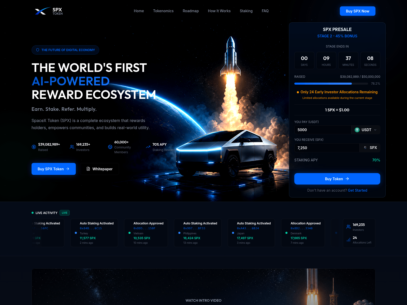 Screenshot of spxofficial.com