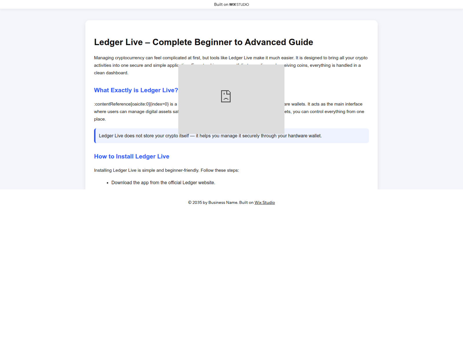 Screenshot of io-ledzerlive.wixstudio.com