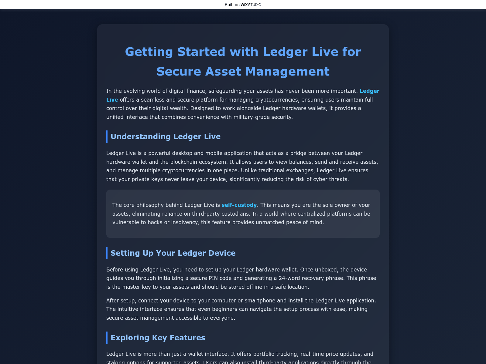 Screenshot of homepage-live-ldgerr.wixstudio.com