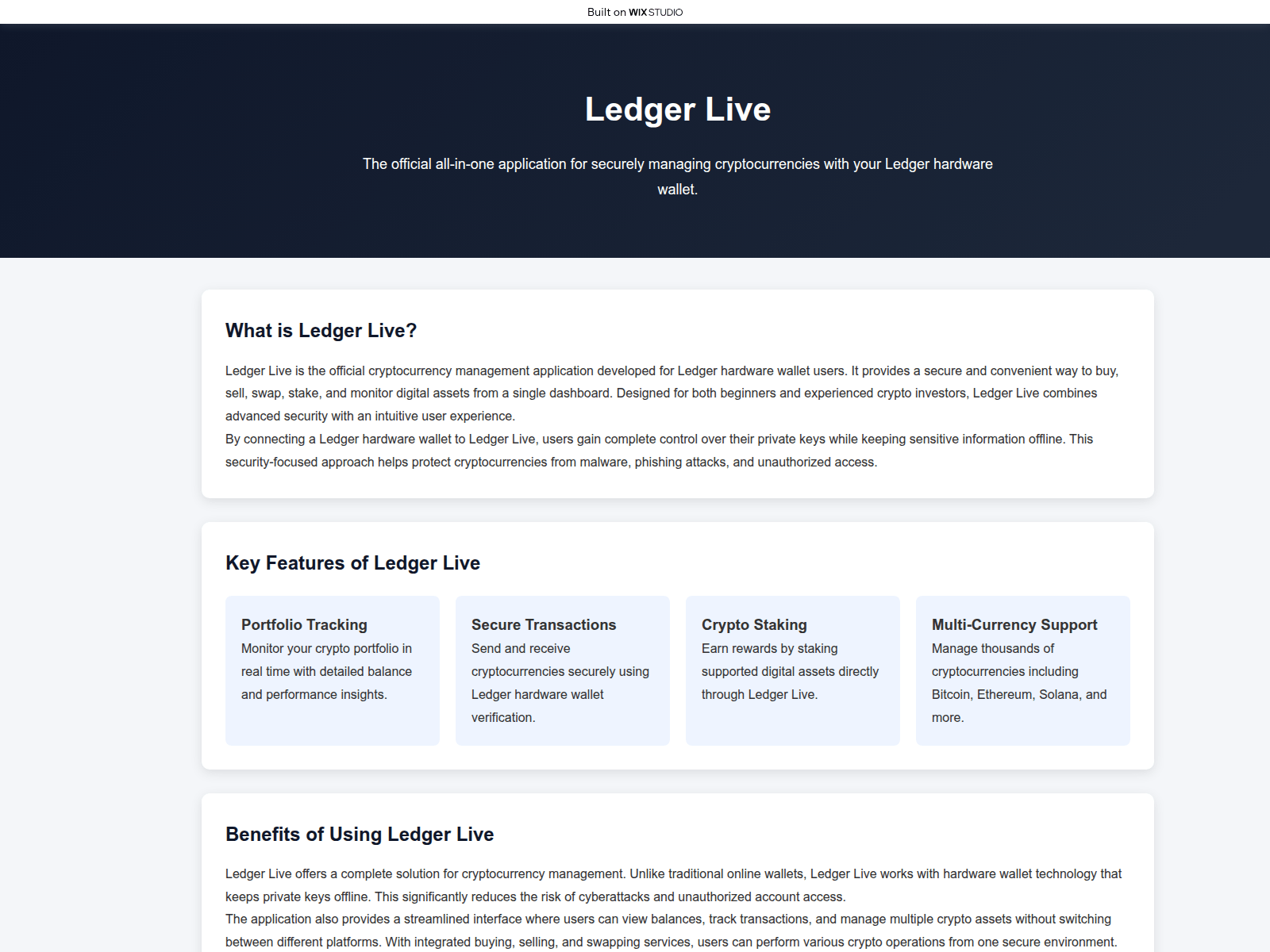 Screenshot of leder-live.wixstudio.com