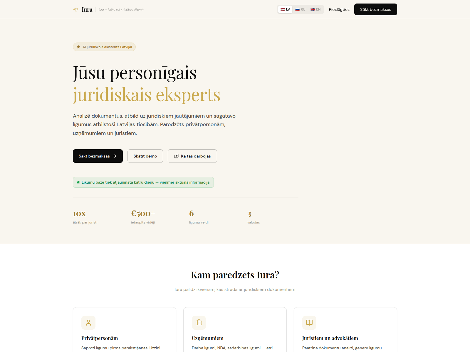 [Ekran görüntüsü] www.iura.lv
