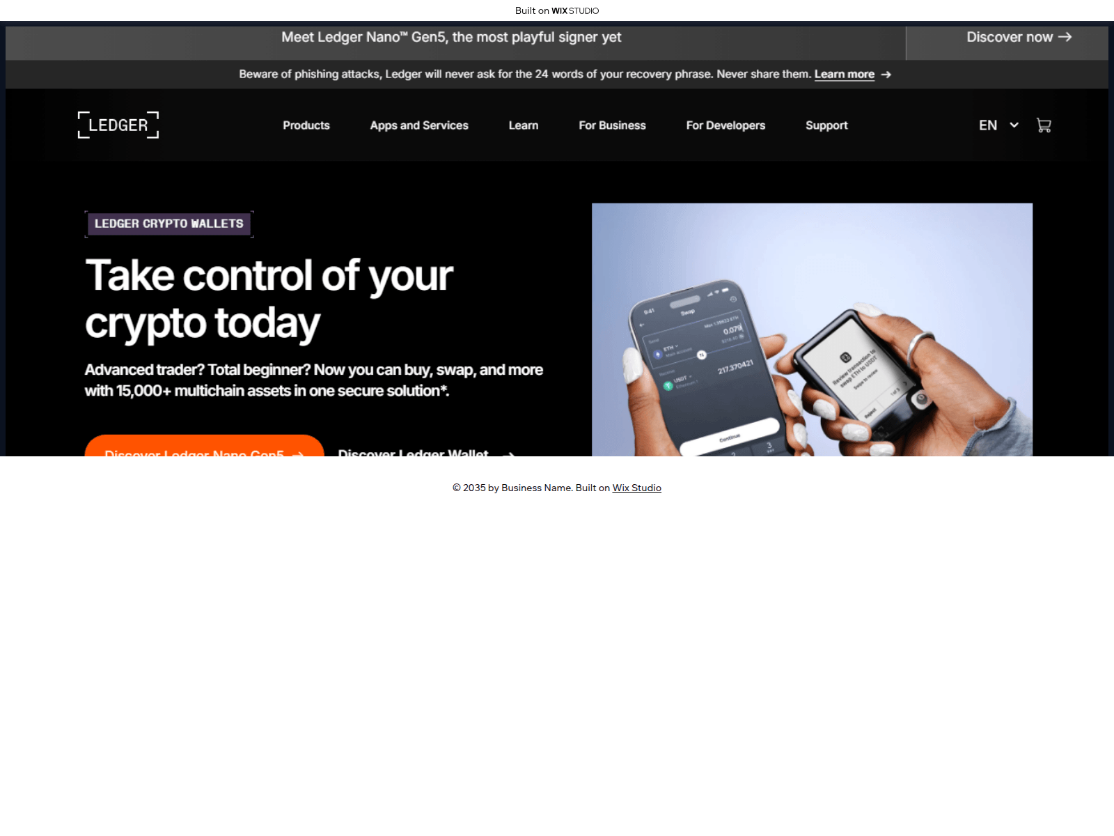 Screenshot of wllt-live-ledjer.wixstudio.com