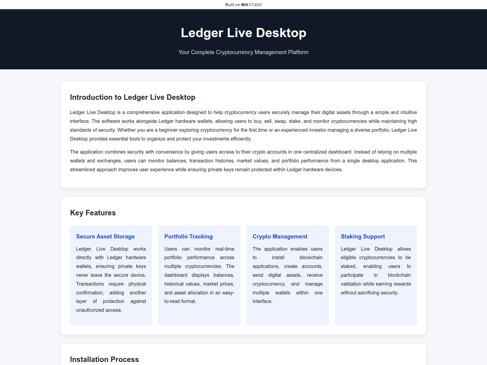 Screenshot of custom-desktop.wixstudio.com