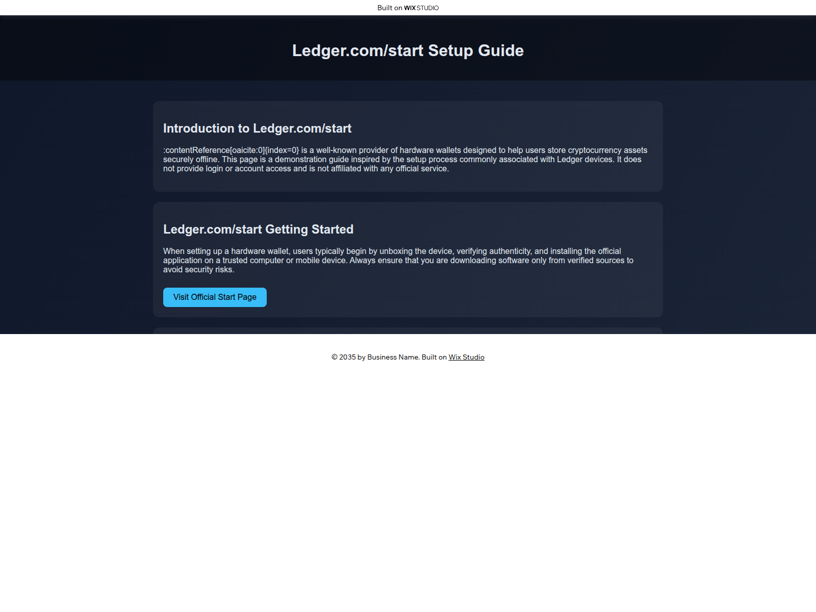 Screenshot of ledgrweb-starts.wixstudio.com