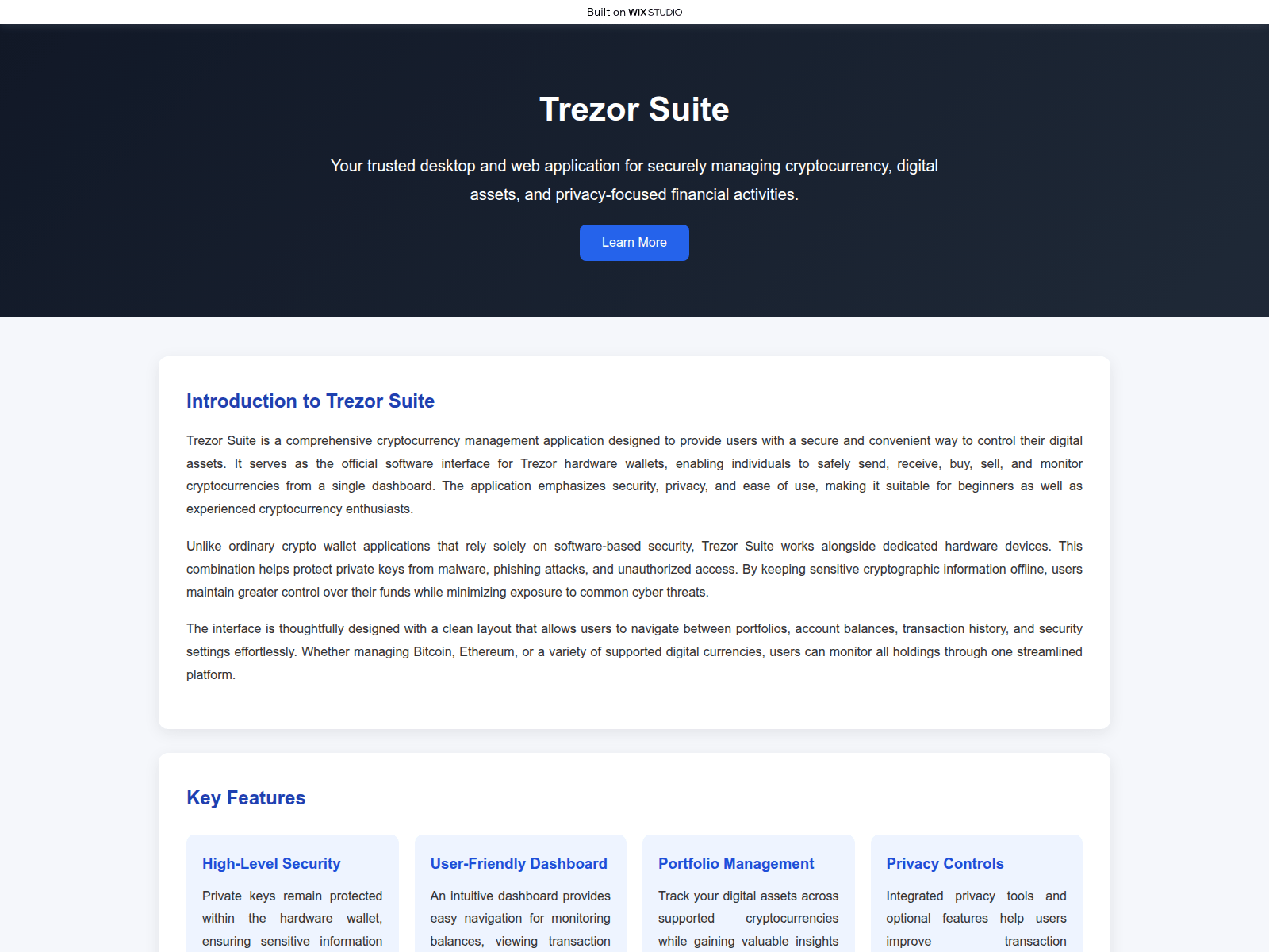 Screenshot of trexzor-suiteapp.wixstudio.com
