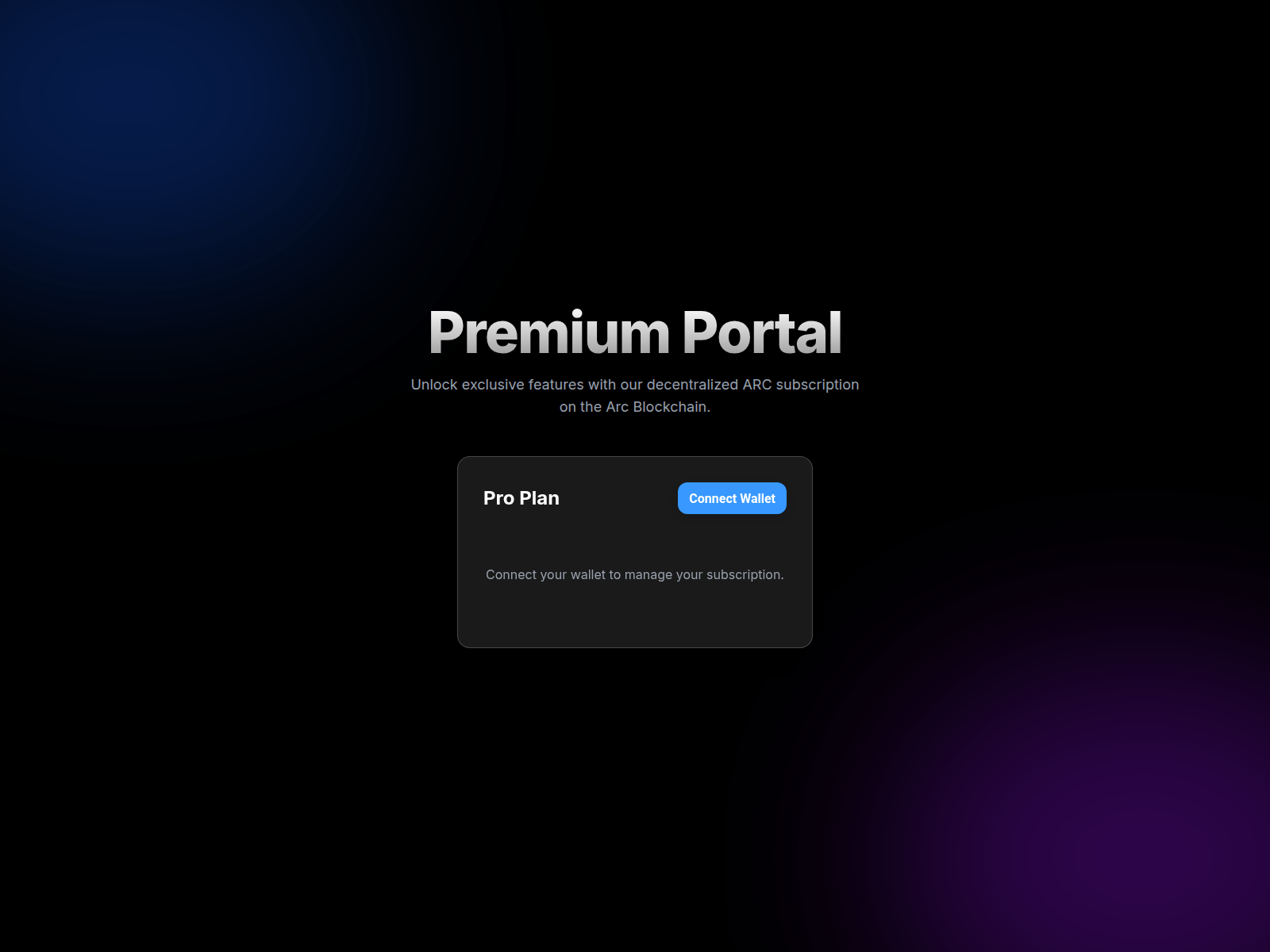 Screenshot of arc-premium-portal.vercel.app