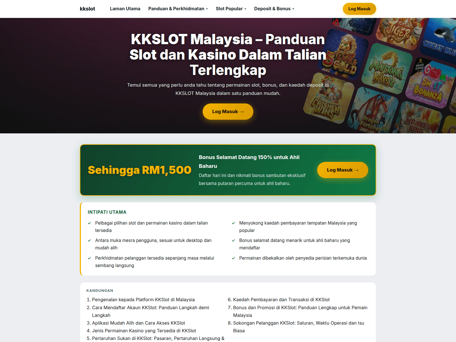Screenshot of malaysiakkslot.com