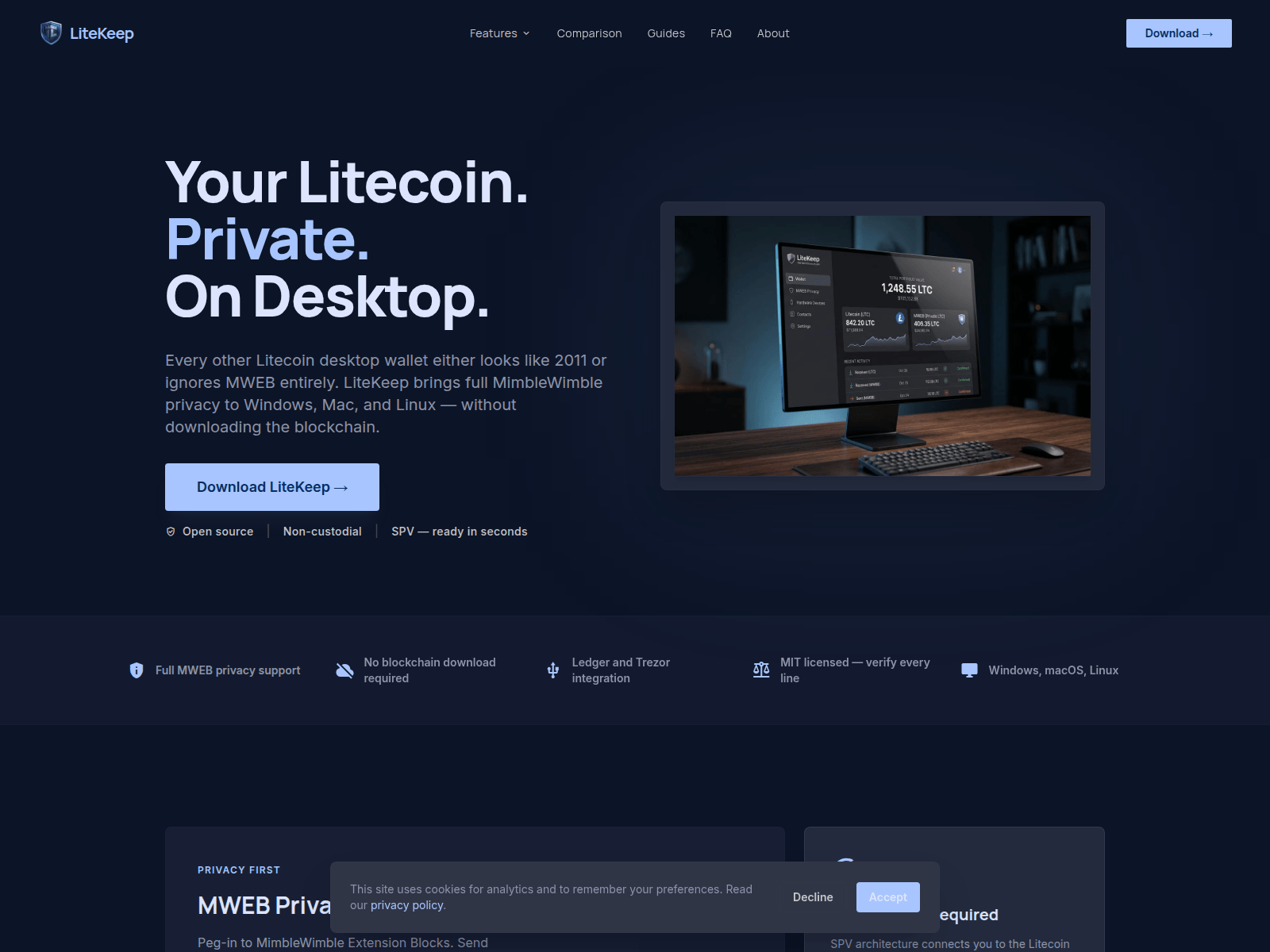 Screenshot of litekeep.io