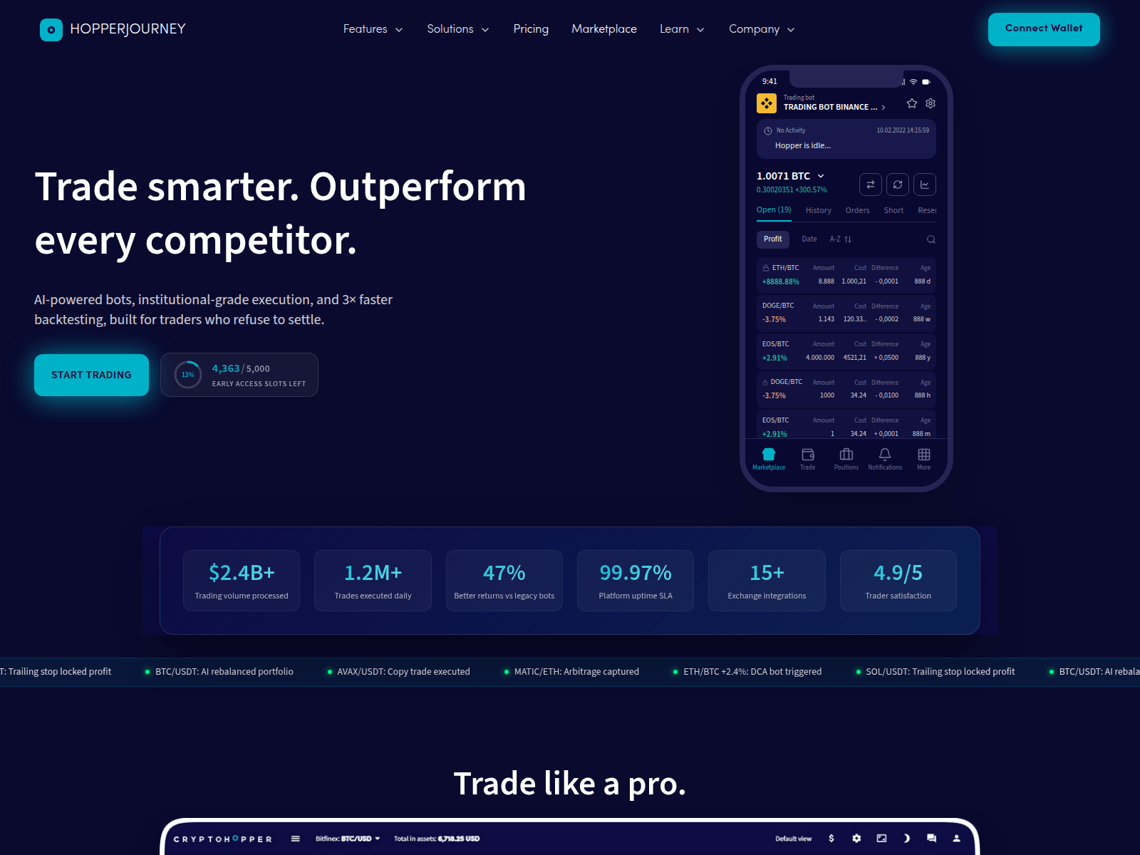 Screenshot of hopperjourney.com