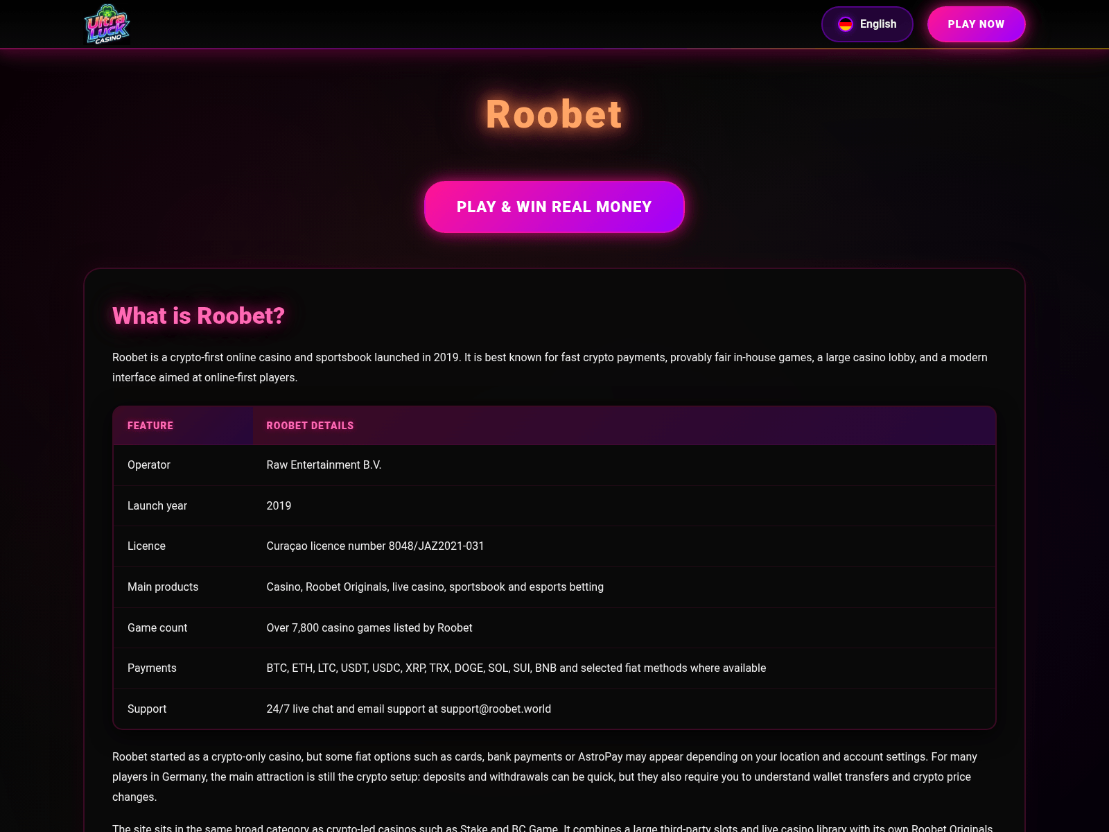 [Ekran görüntüsü] roobetonline.com.de