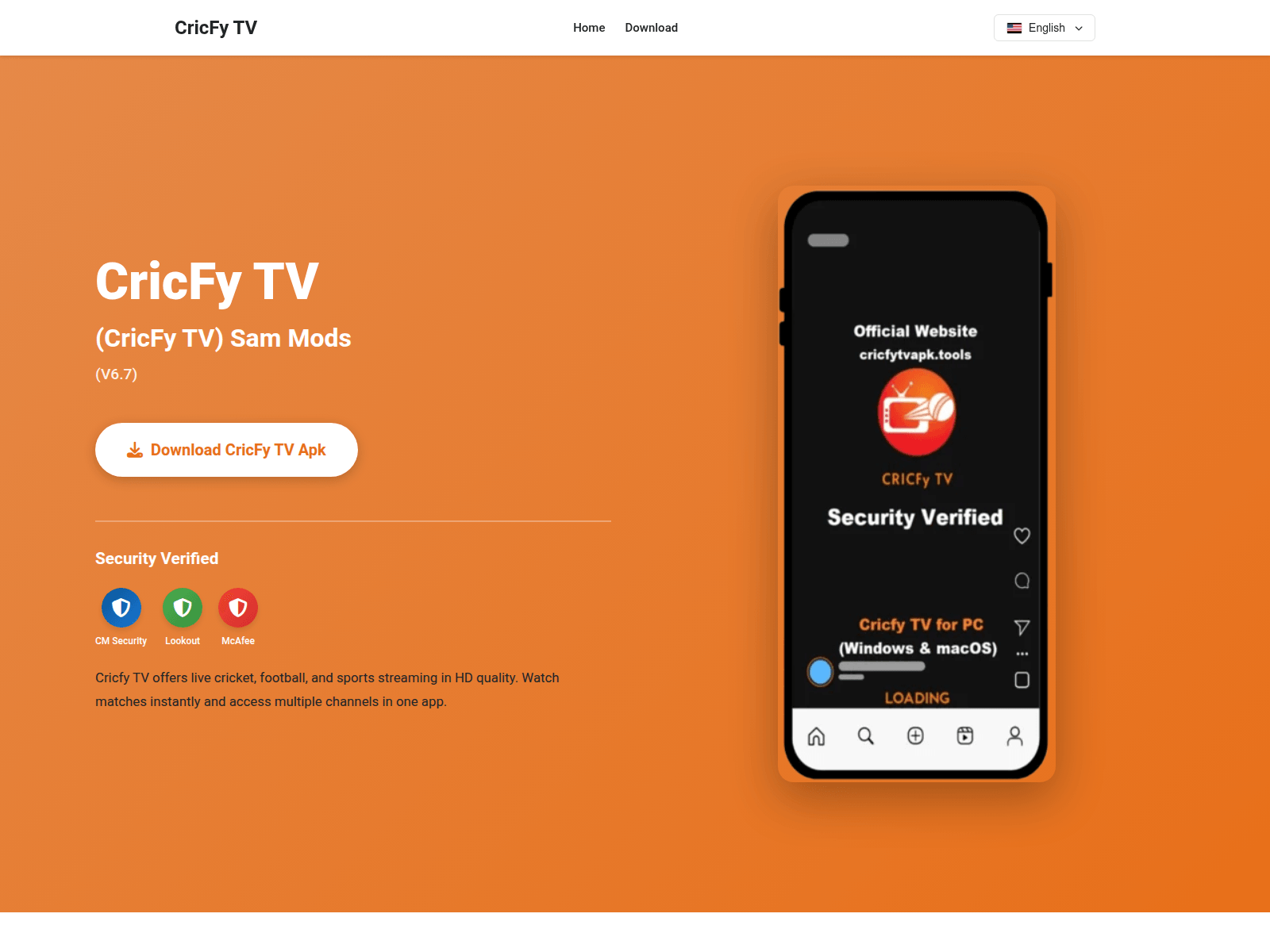 Screenshot of cricfytvapk.tools