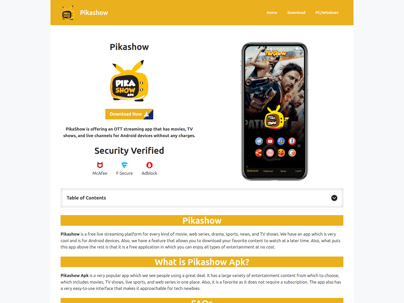 Screenshot of picashow.net.in