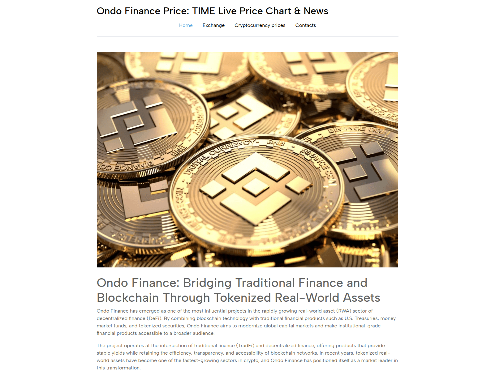 Screenshot of ondo-finence.com