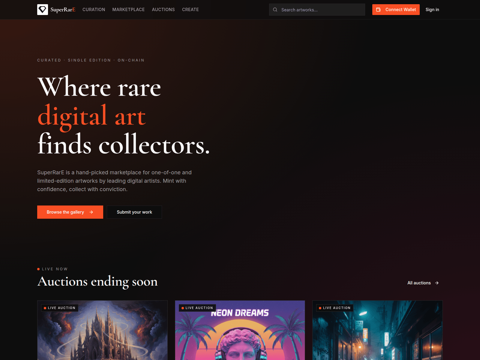 Screenshot of superrarre.com
