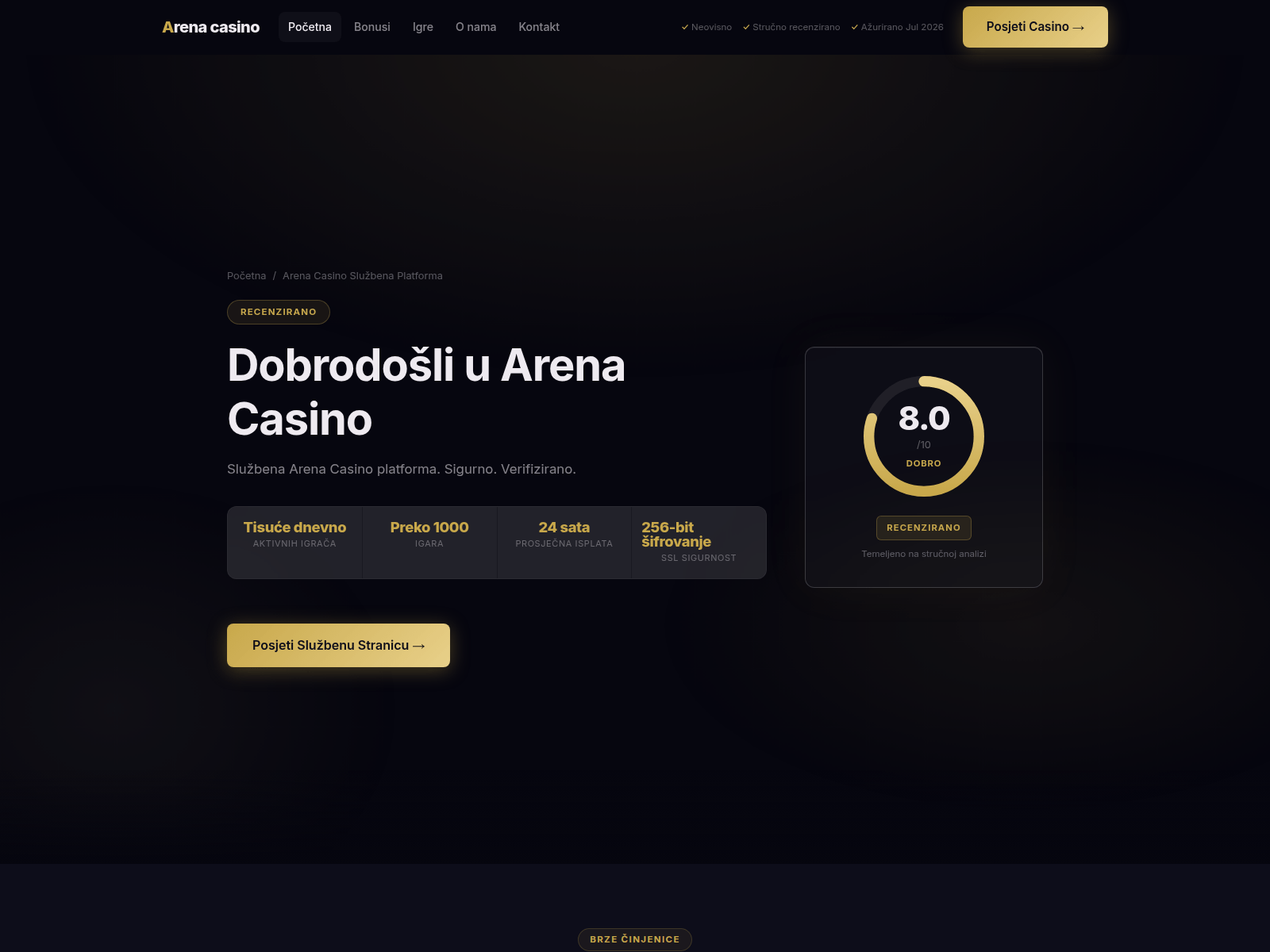 Screenshot of arena-casin.com