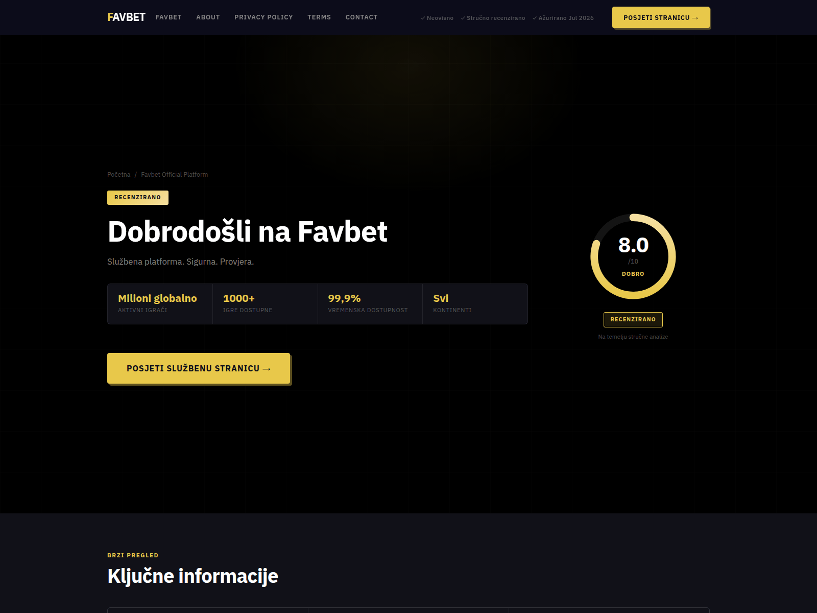 Screenshot of favbett-croatia.com