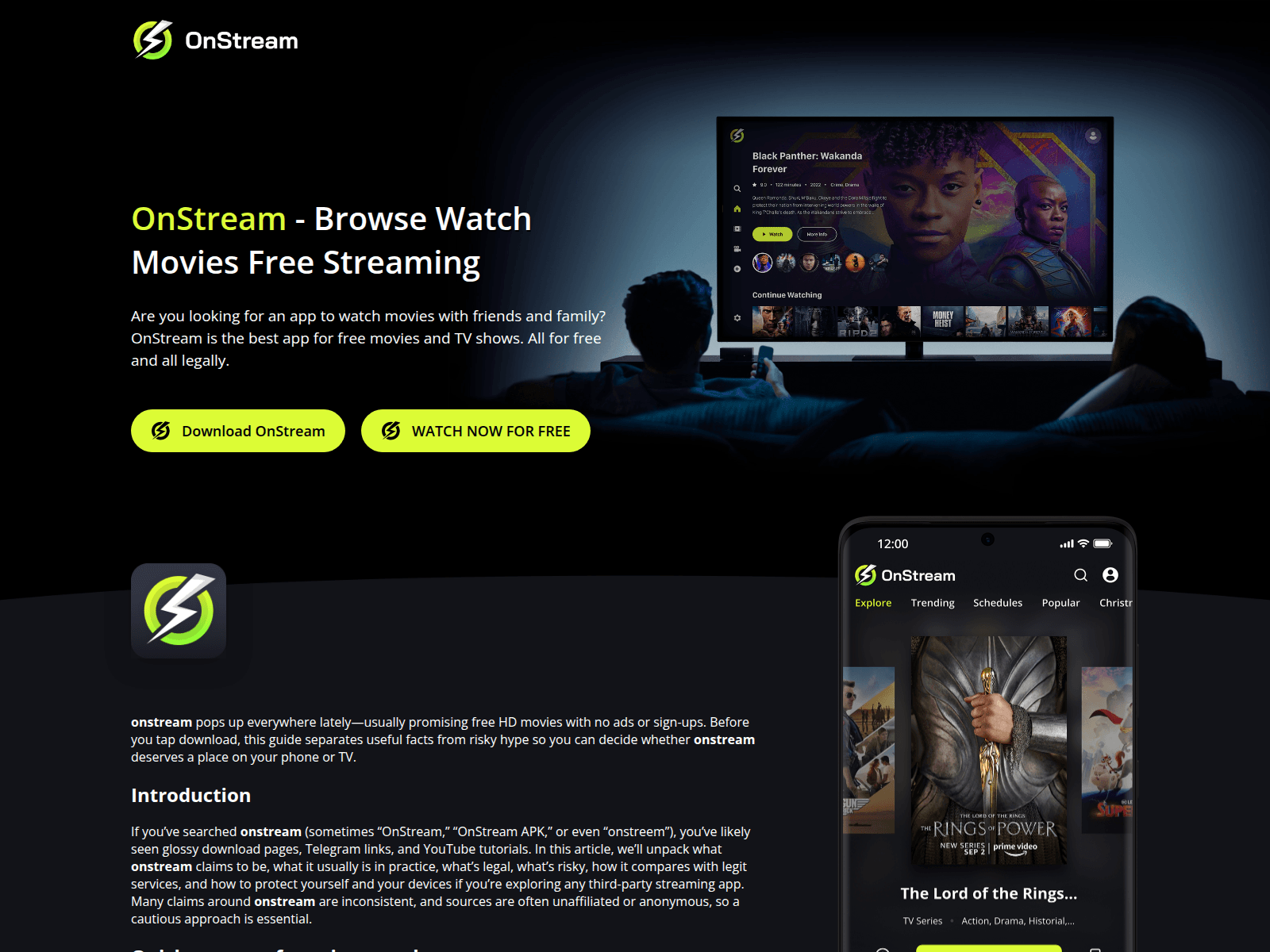 Screenshot of onstream.wiki