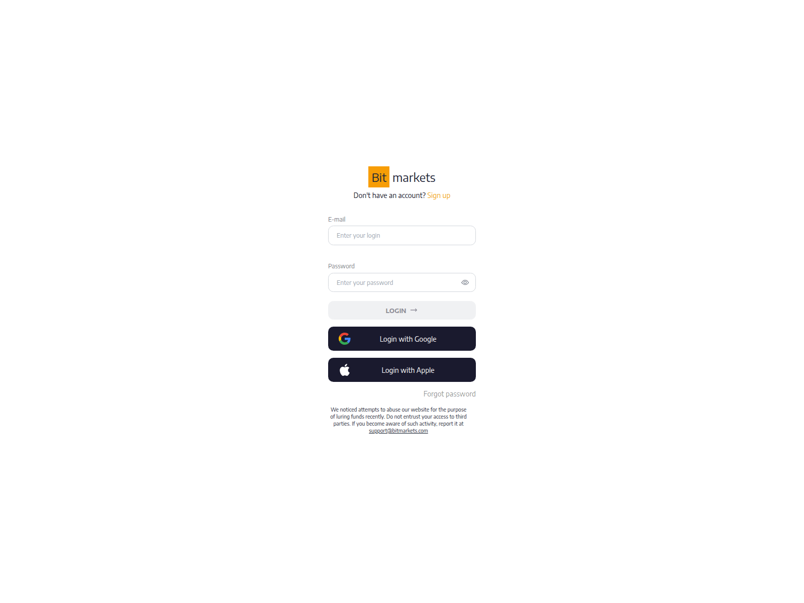Screenshot of bitmarkets-user.com