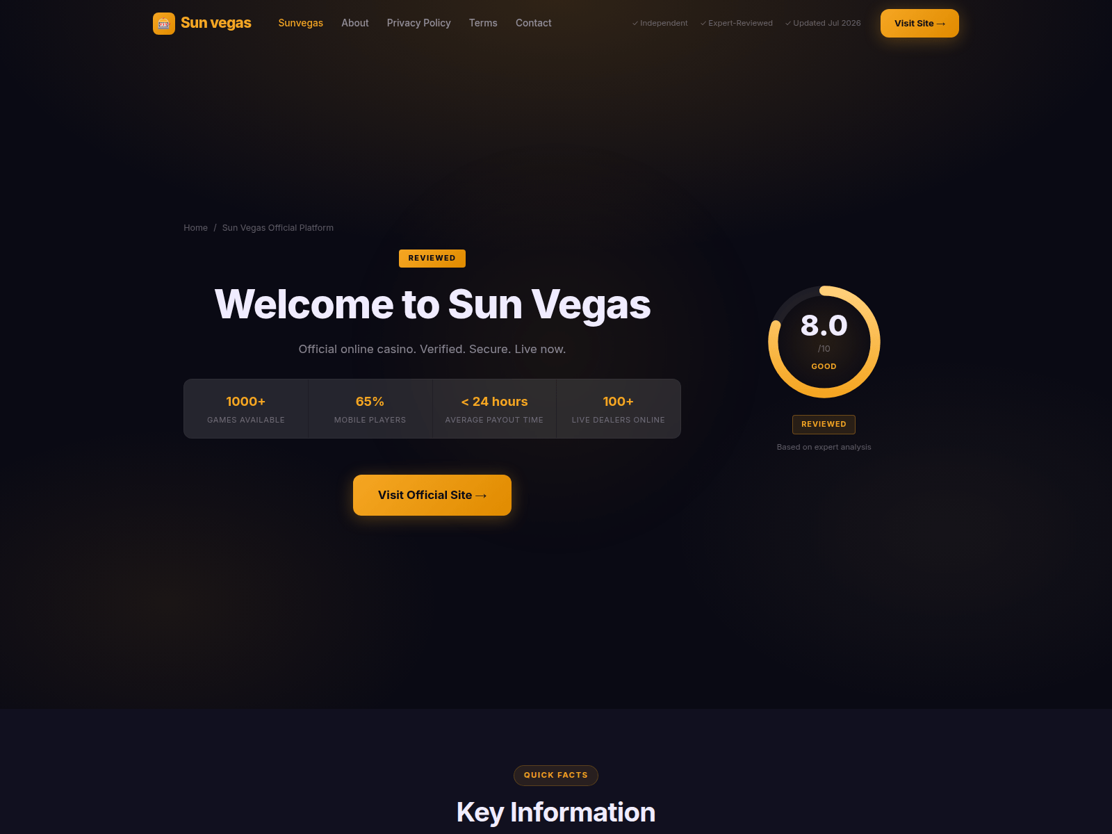 Screenshot of sunvgas.com