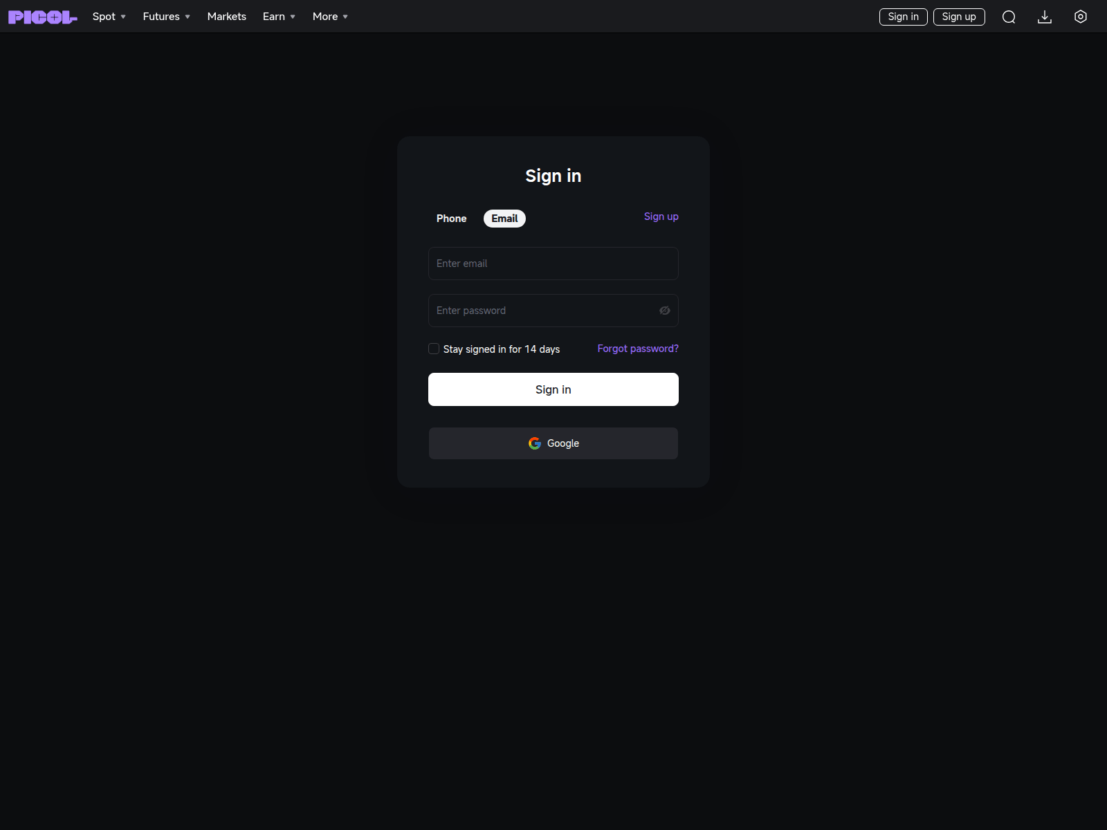 Screenshot of picol-login.com