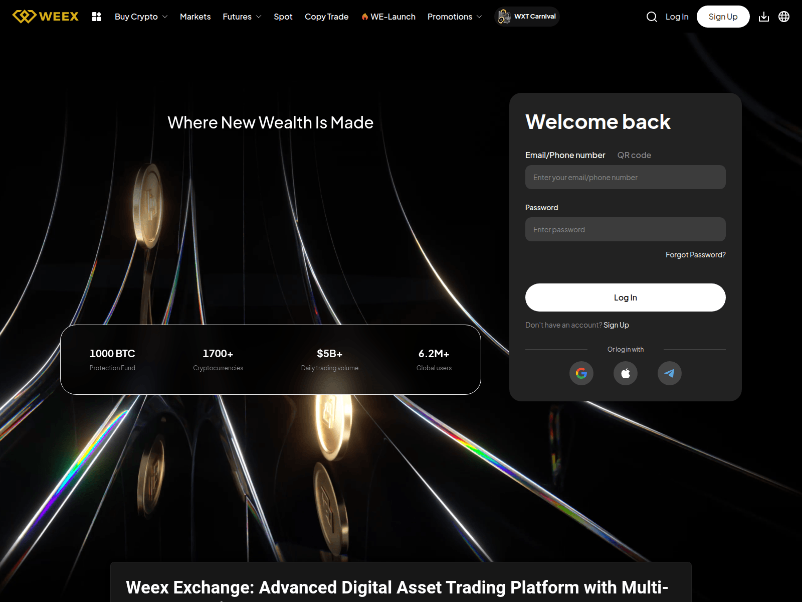 Screenshot of weex-users.com