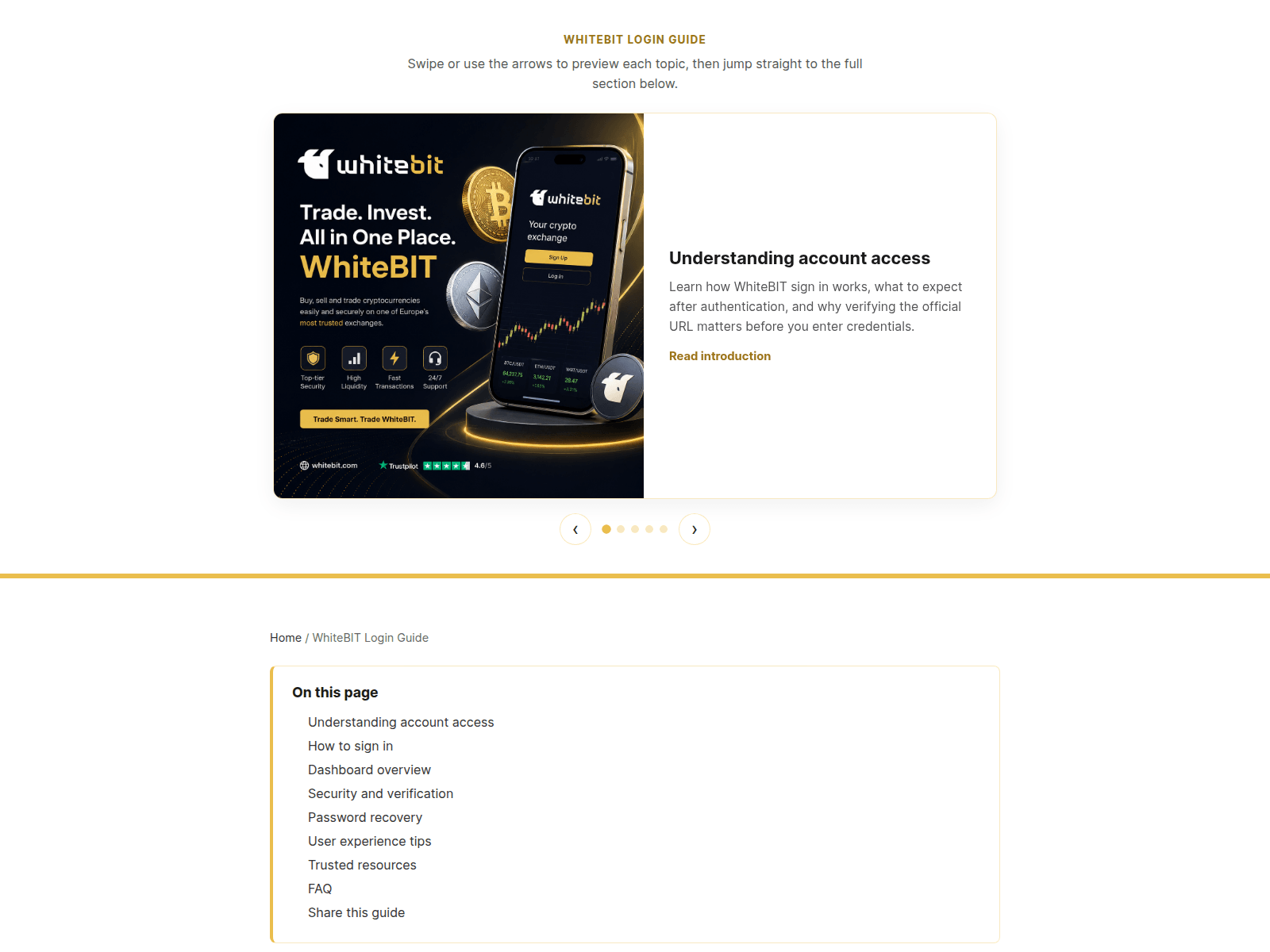 Screenshot of whitebit-login-exchange.com