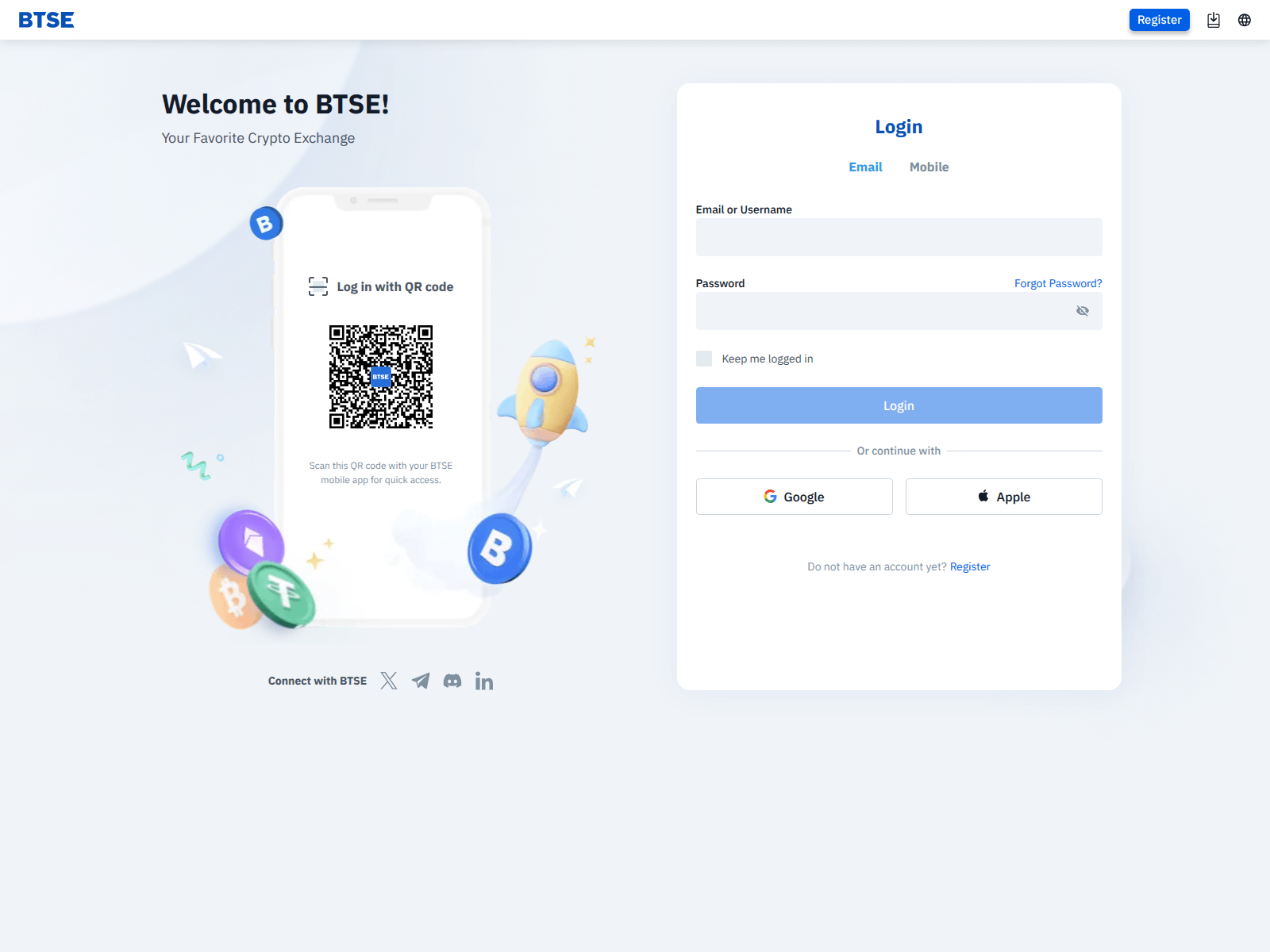 Screenshot of btse-login.com