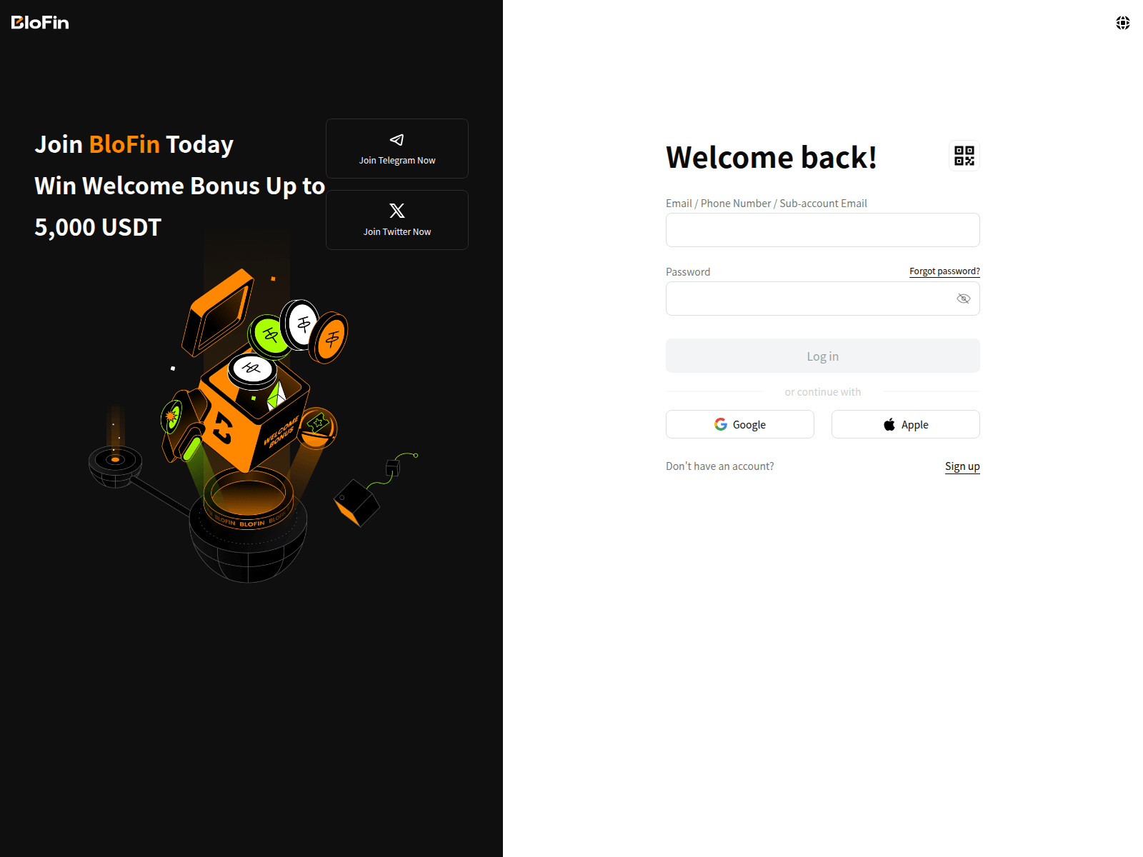 Screenshot of blofin-cn.com
