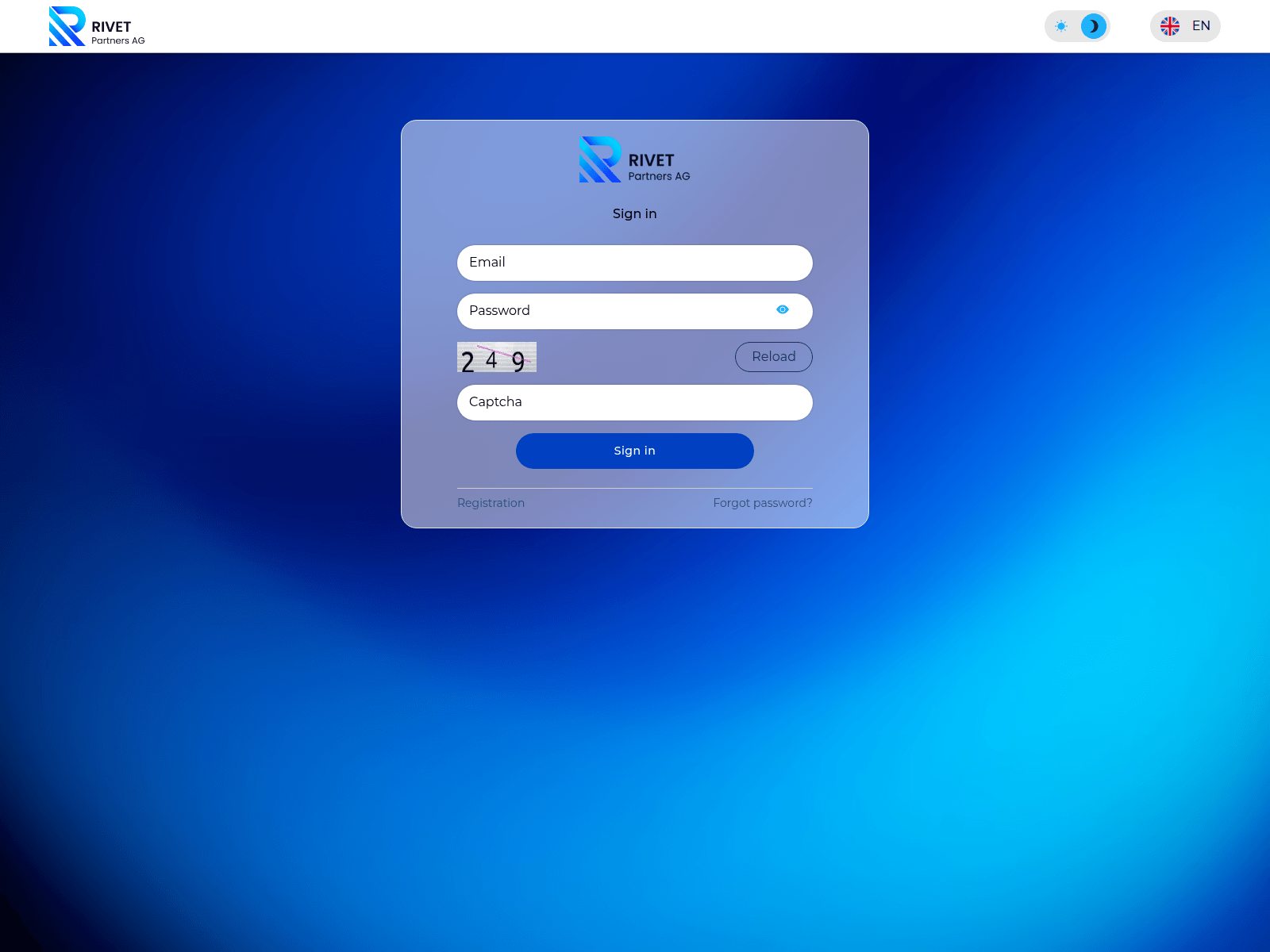 Screenshot of user.rivet-partners.ltd