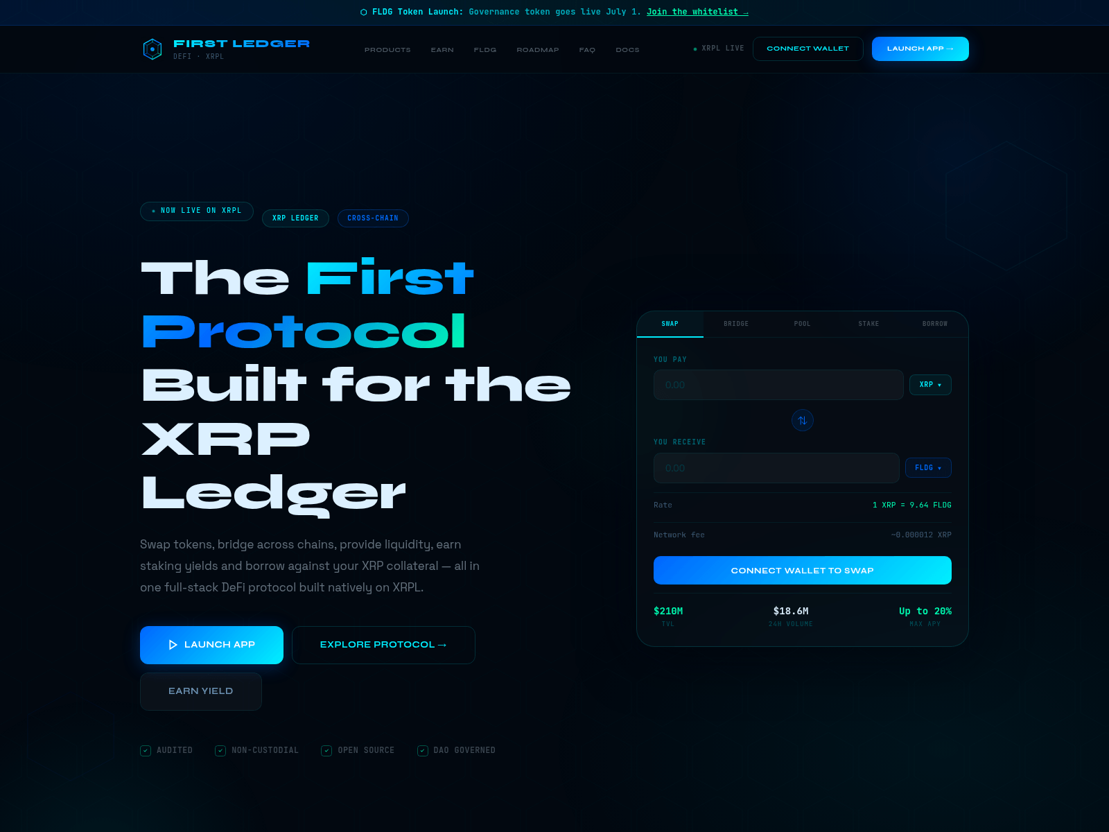 Screenshot of first-ledgers.org