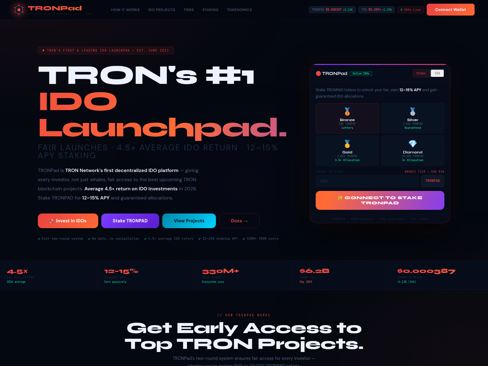 Screenshot of tronpad.org
