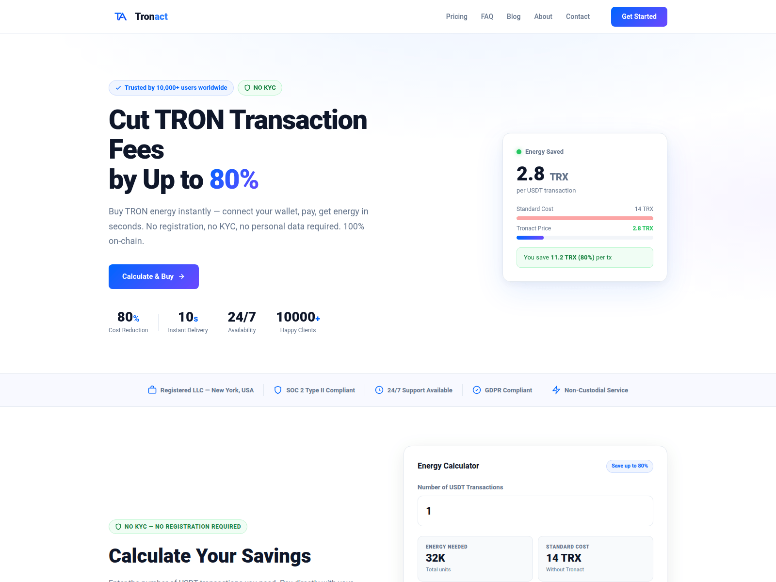 Screenshot of tronact.co