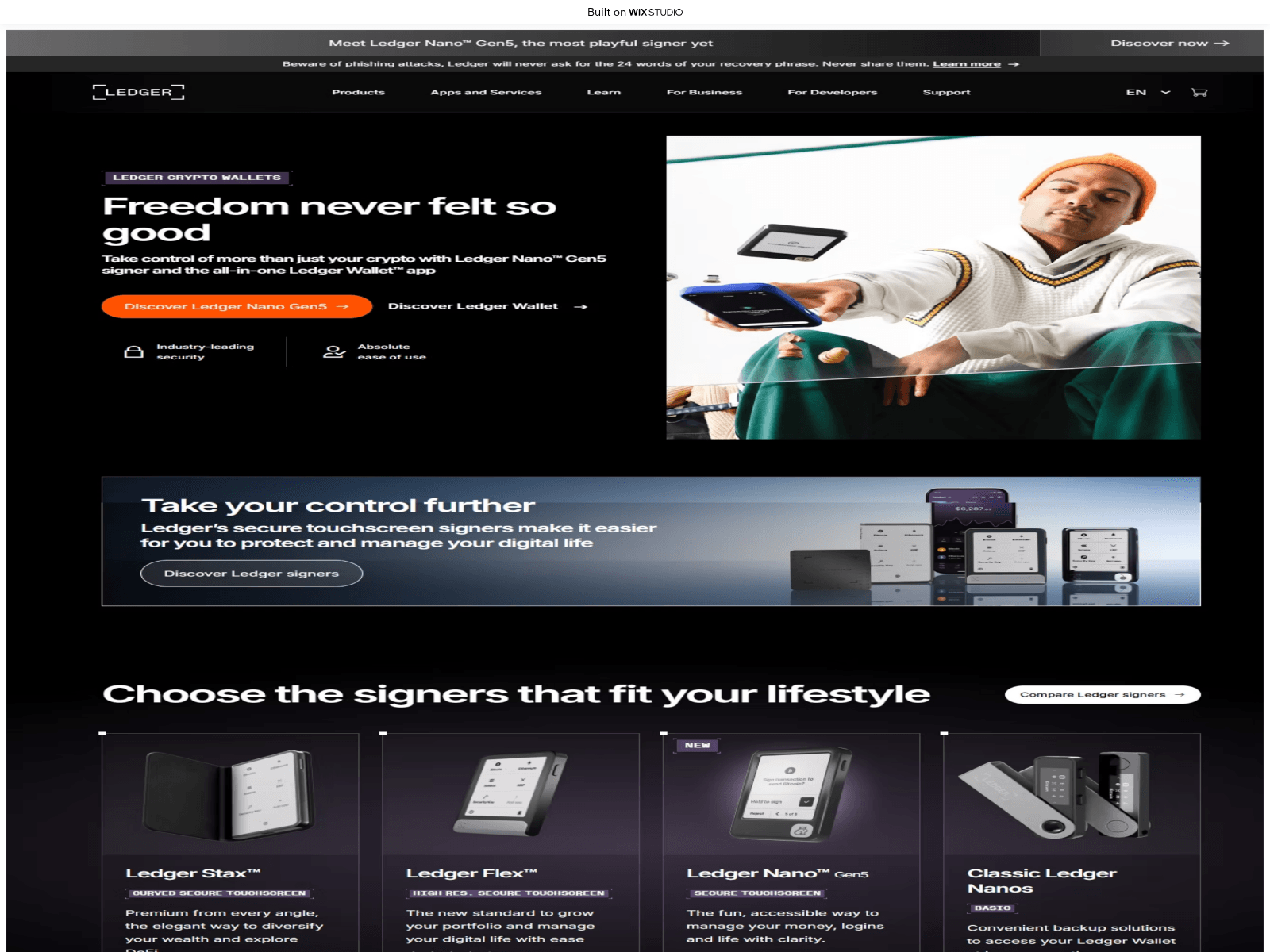 Screenshot of live-en-ledagrs.wixstudio.com