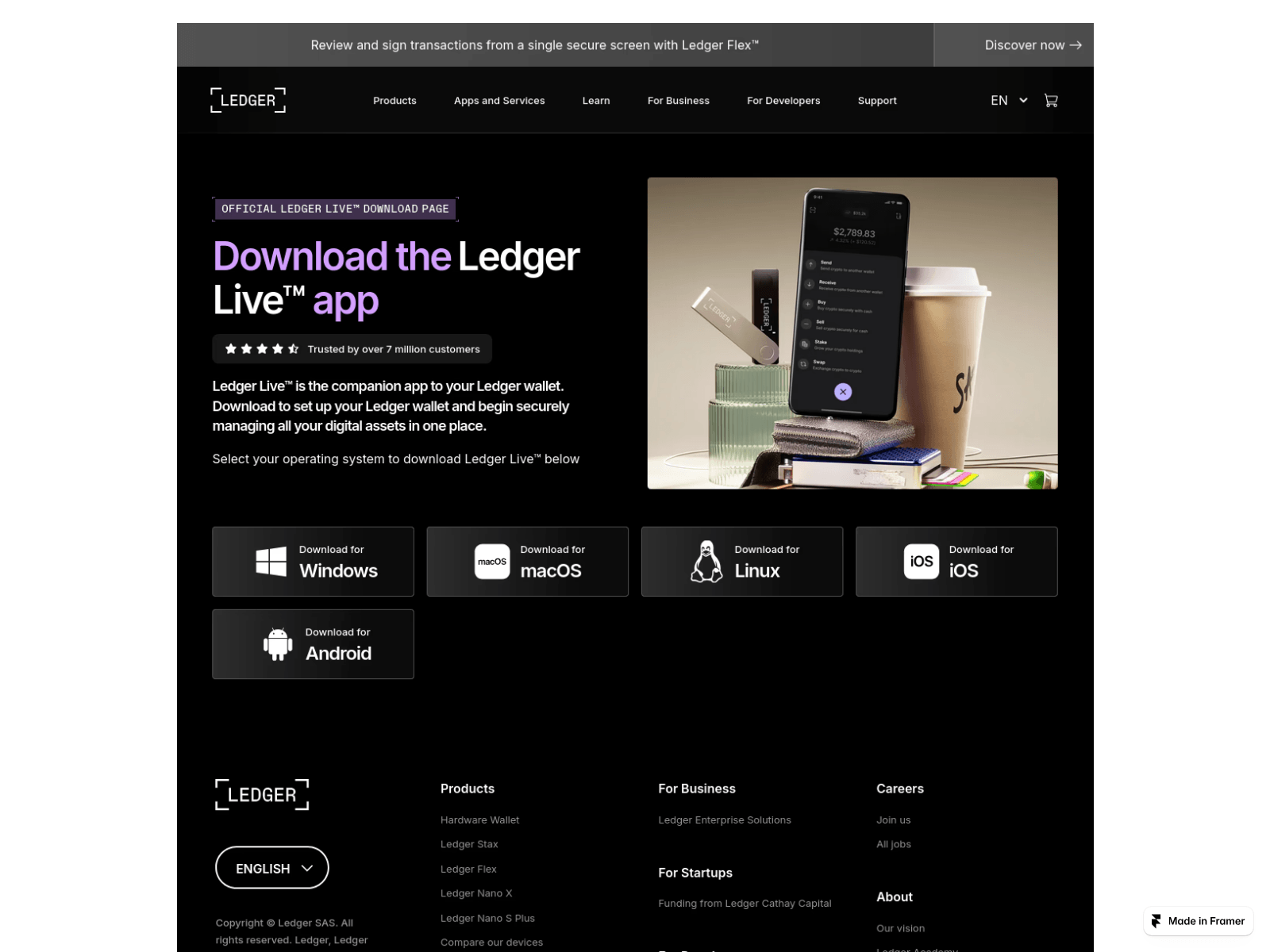 Screenshot of comstart-ledgee.framer.ai