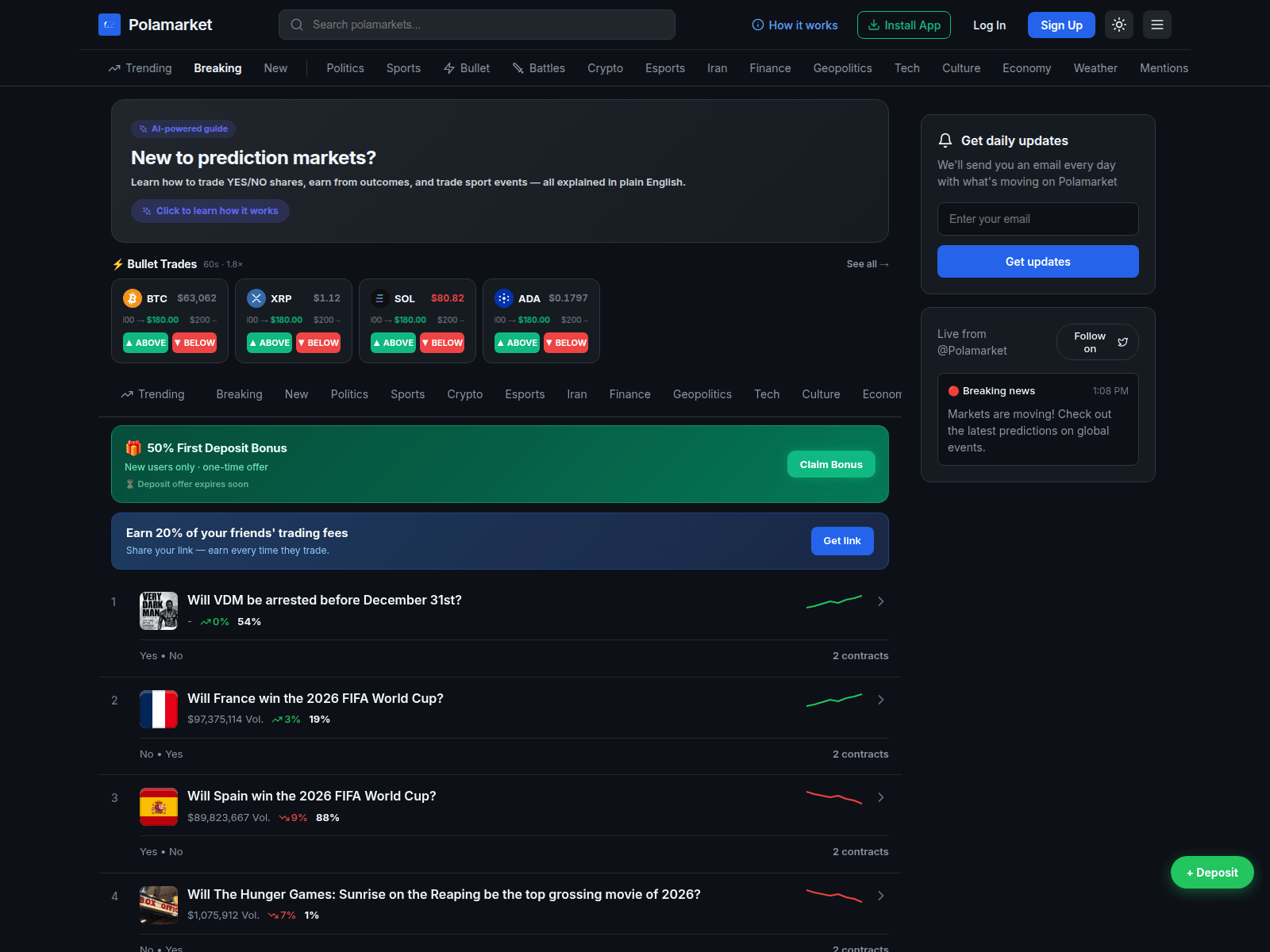Screenshot of polamarket.com