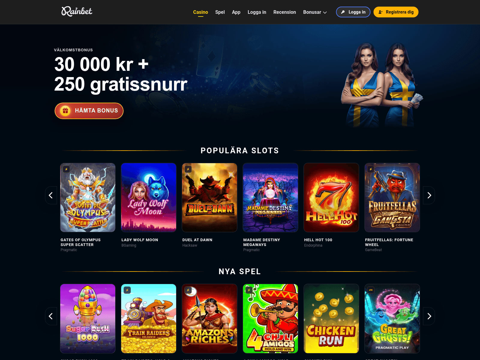 Screenshot of rainbetcasino-sverige.com