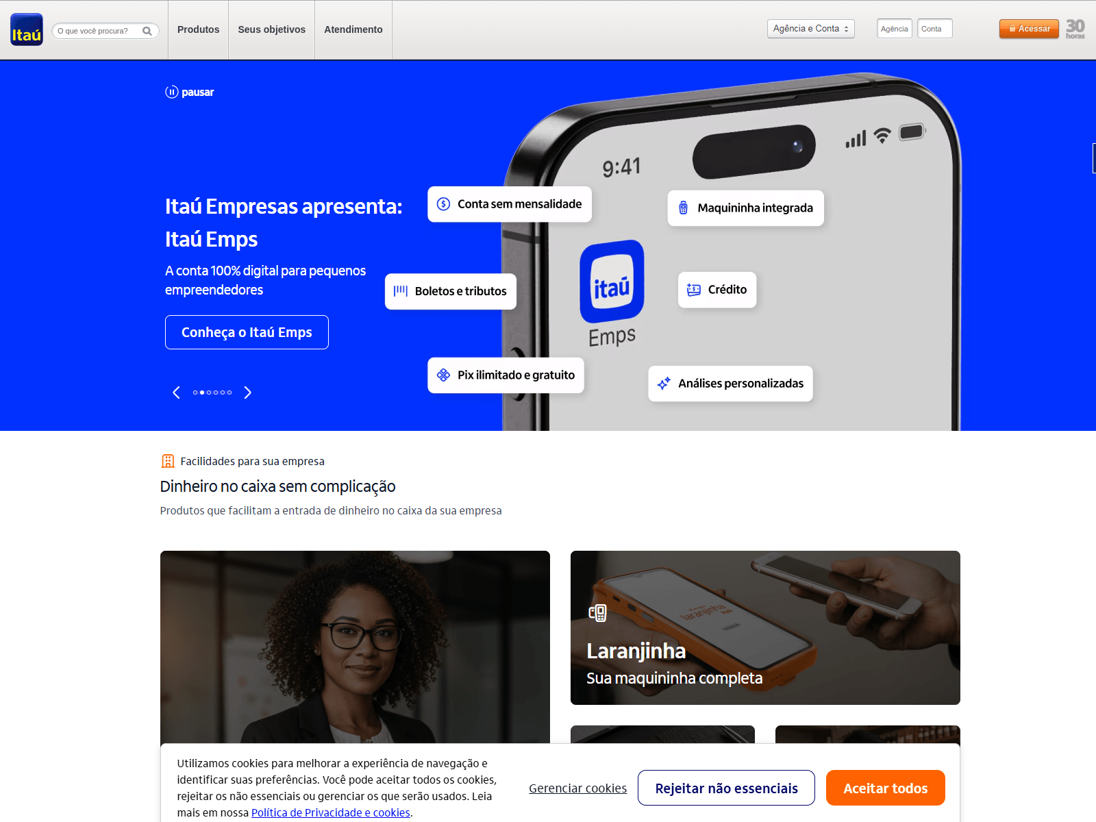 Screenshot of itauempresas30horas.likescandy.com