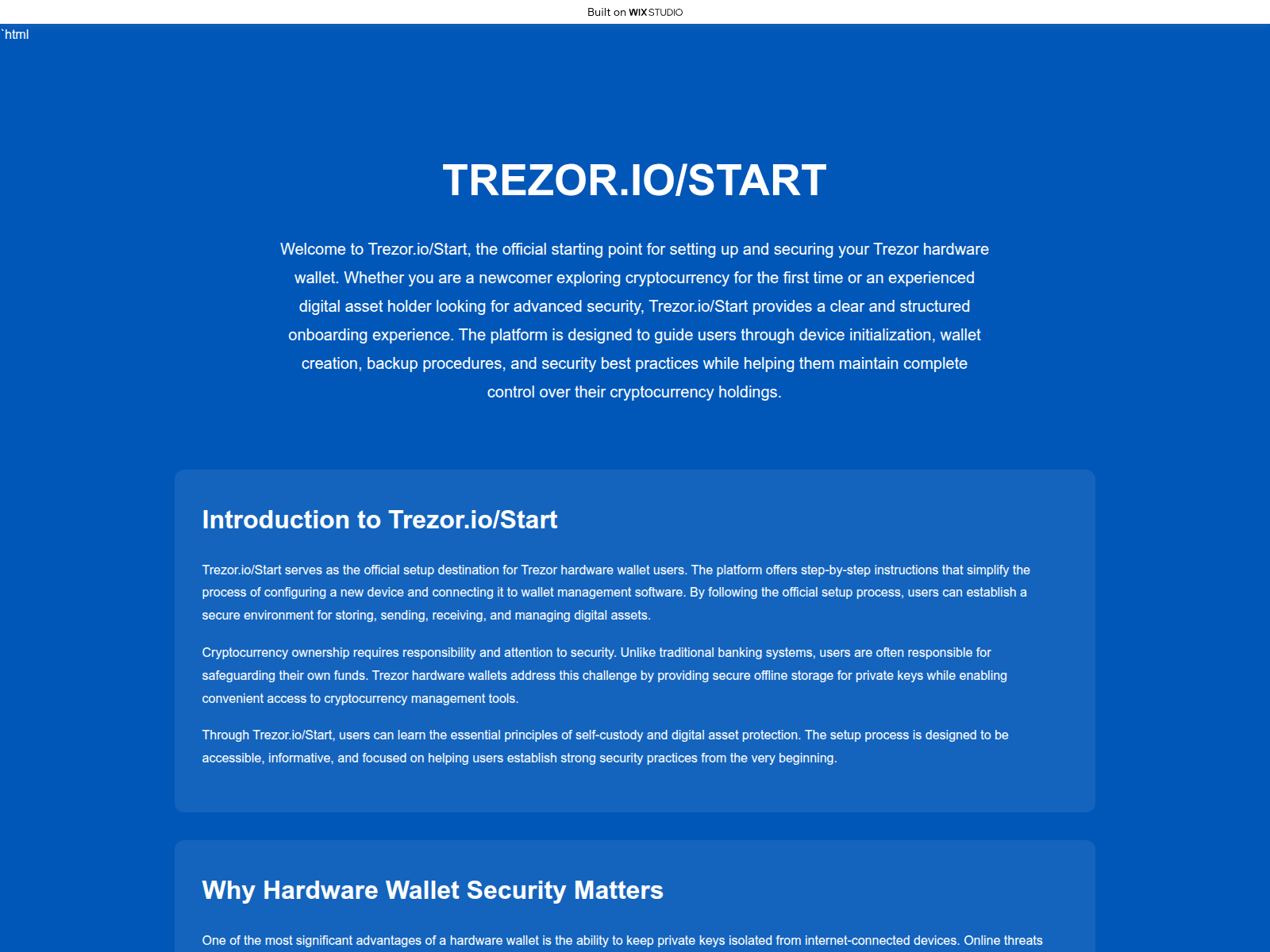 Screenshot of smartrexor-io.wixstudio.com