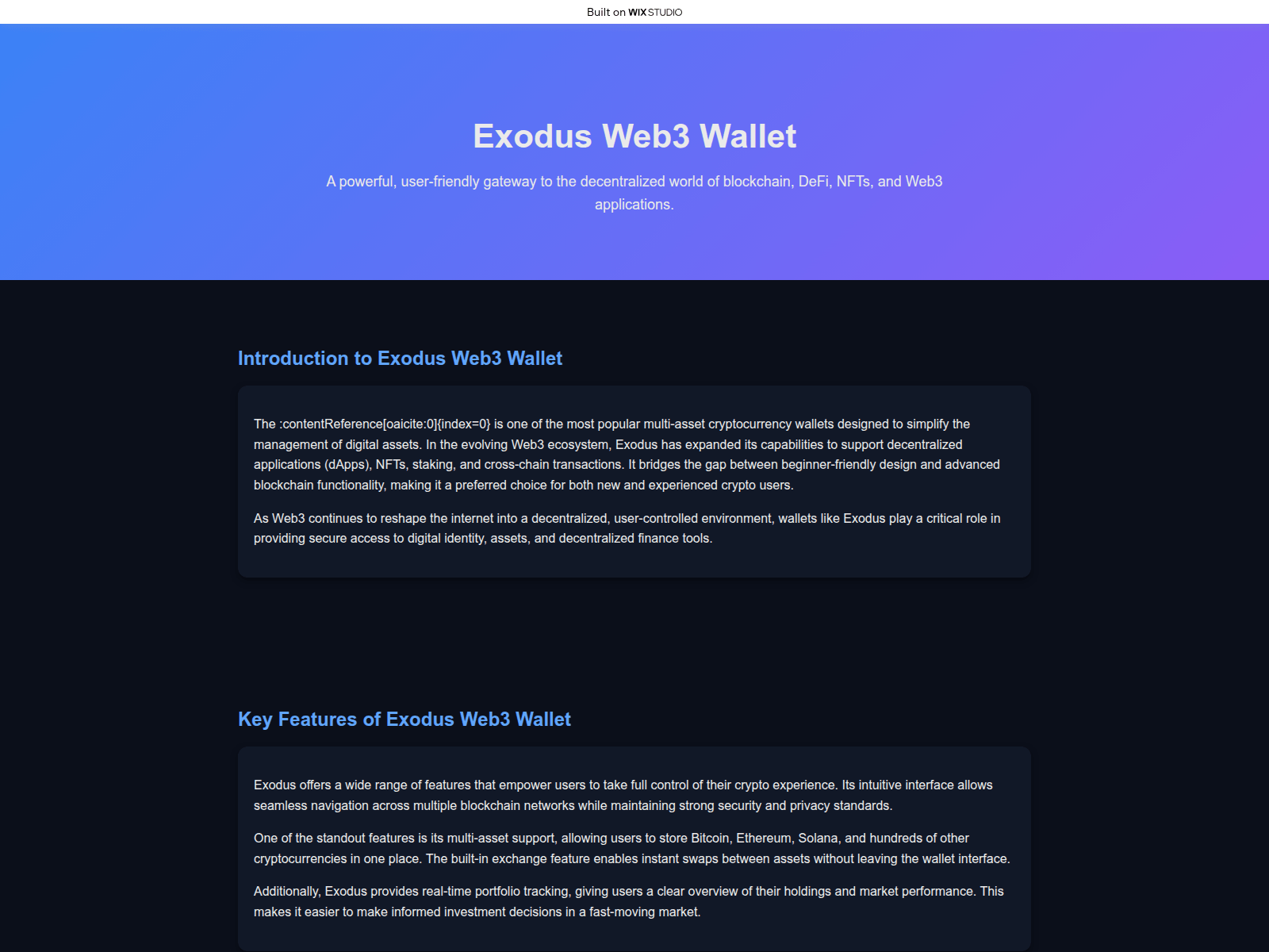 Screenshot of webstarts-exeduso.wixstudio.com
