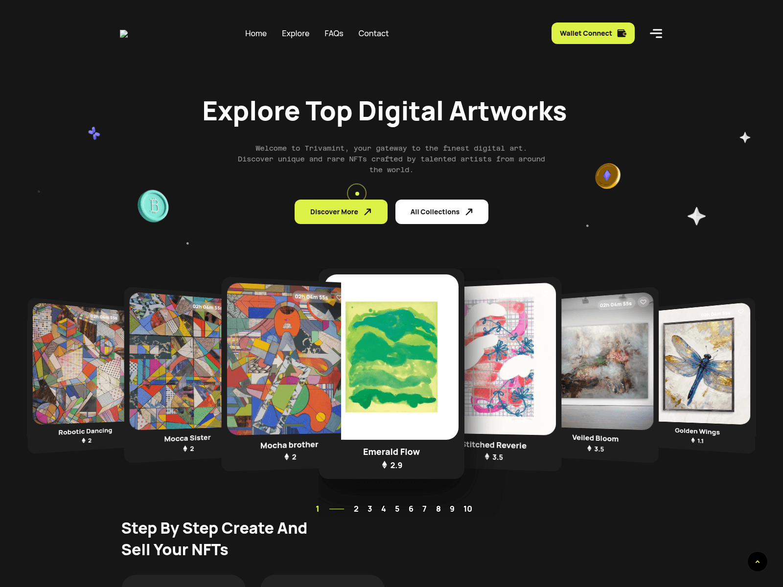 Screenshot of trivamint.com