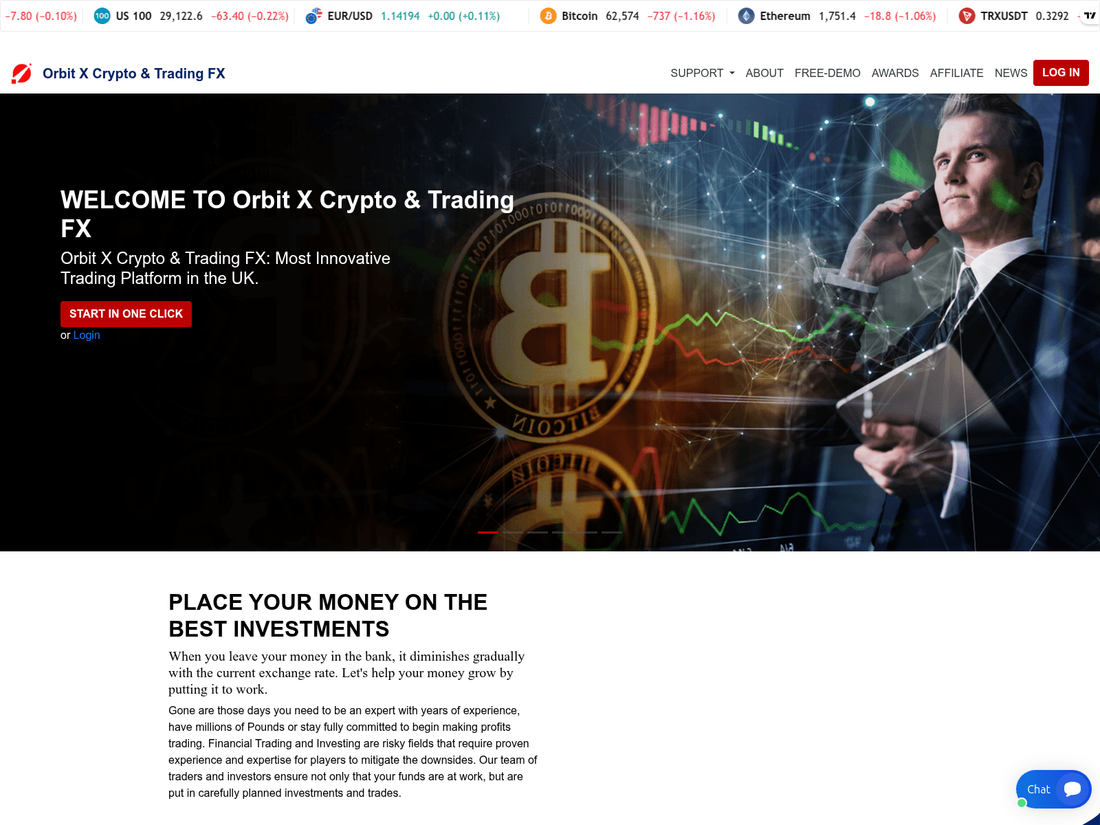 Скриншот сайта orbitxtradingfx.com