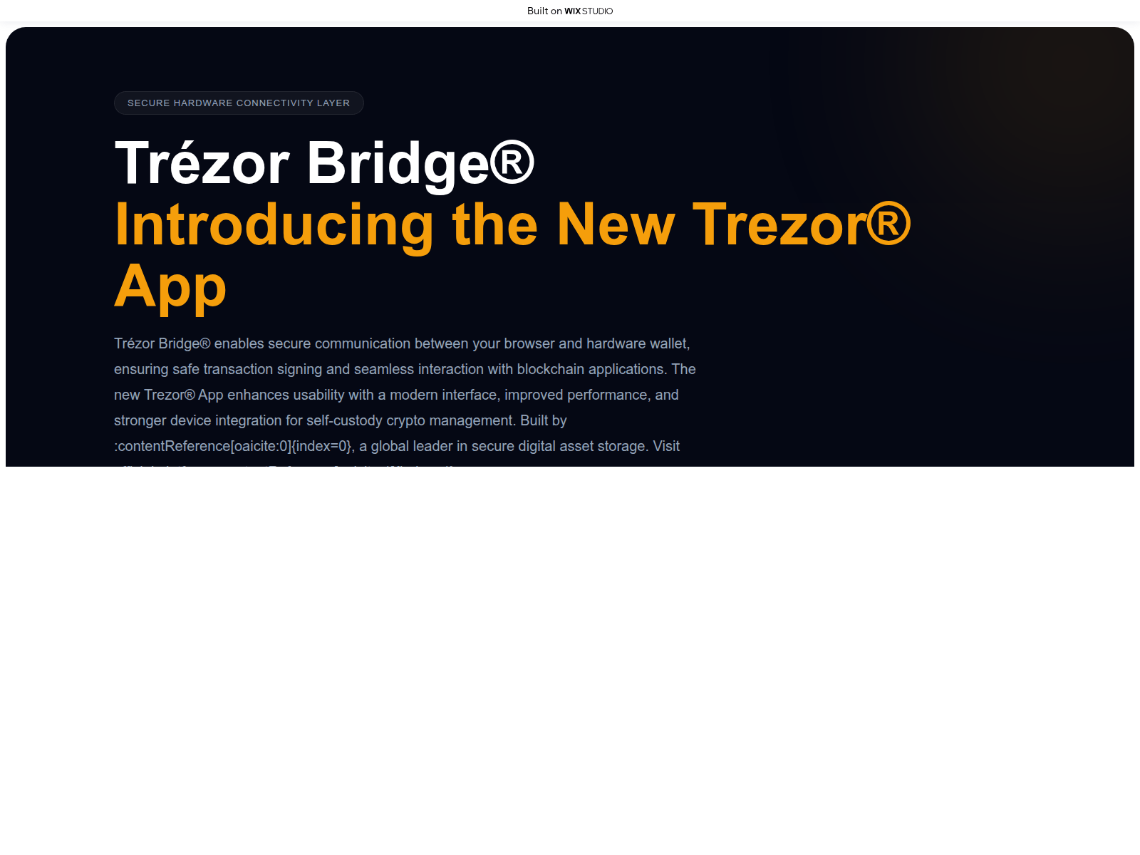 Screenshot of connect-trexorcdn.wixstudio.com