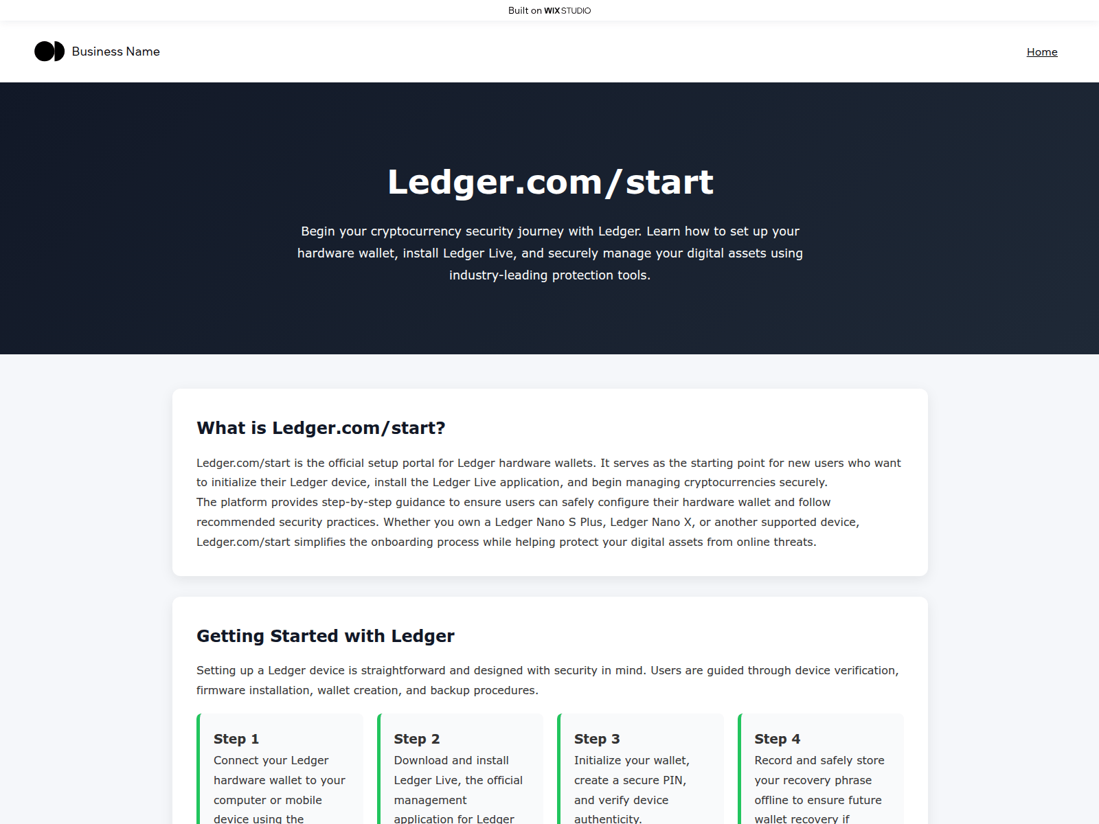 Screenshot of starts-ldgercmn.wixstudio.com