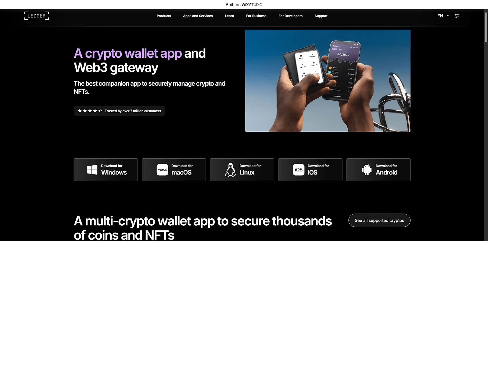 Screenshot of home-ledgarcom.wixstudio.com