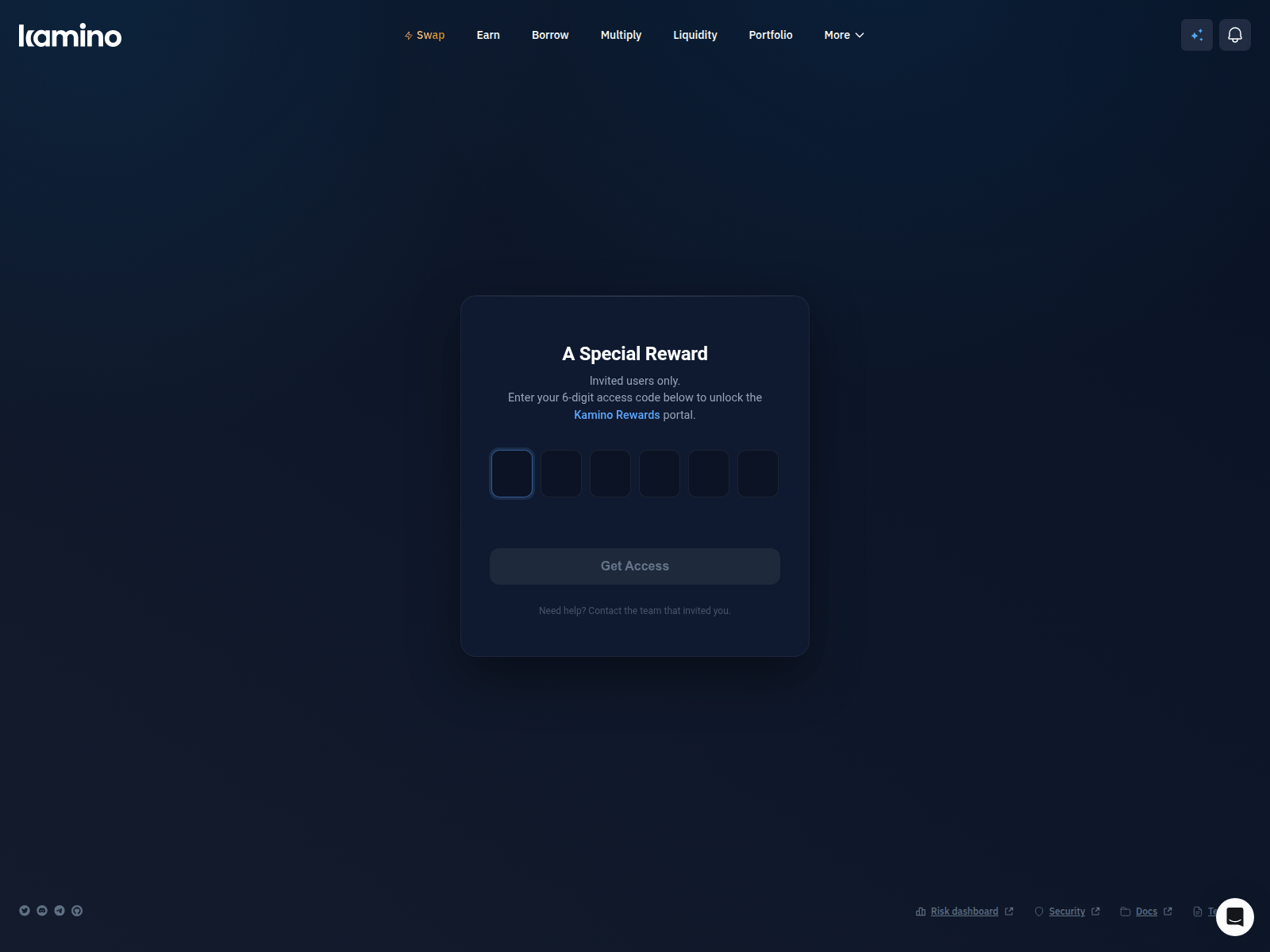 Screenshot of my.kamino-rewards.com