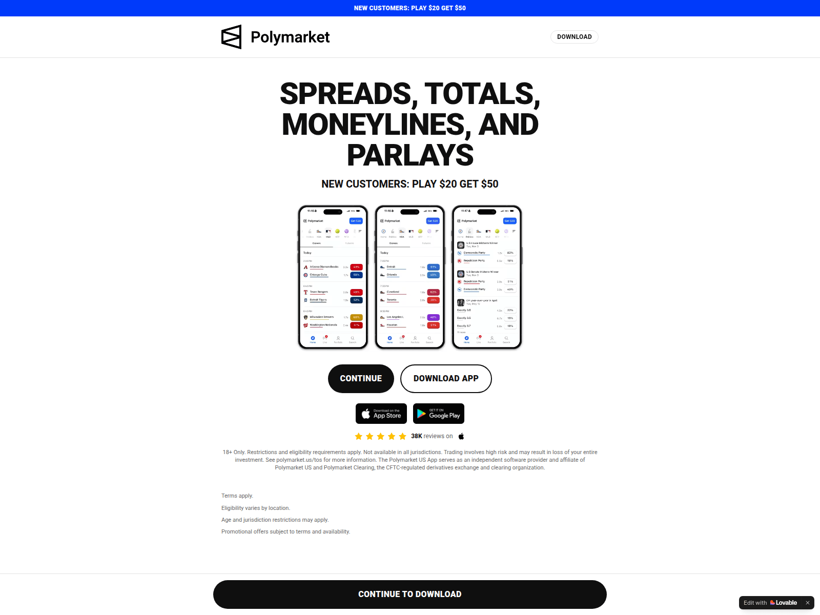 Screenshot of get-polymarket.com