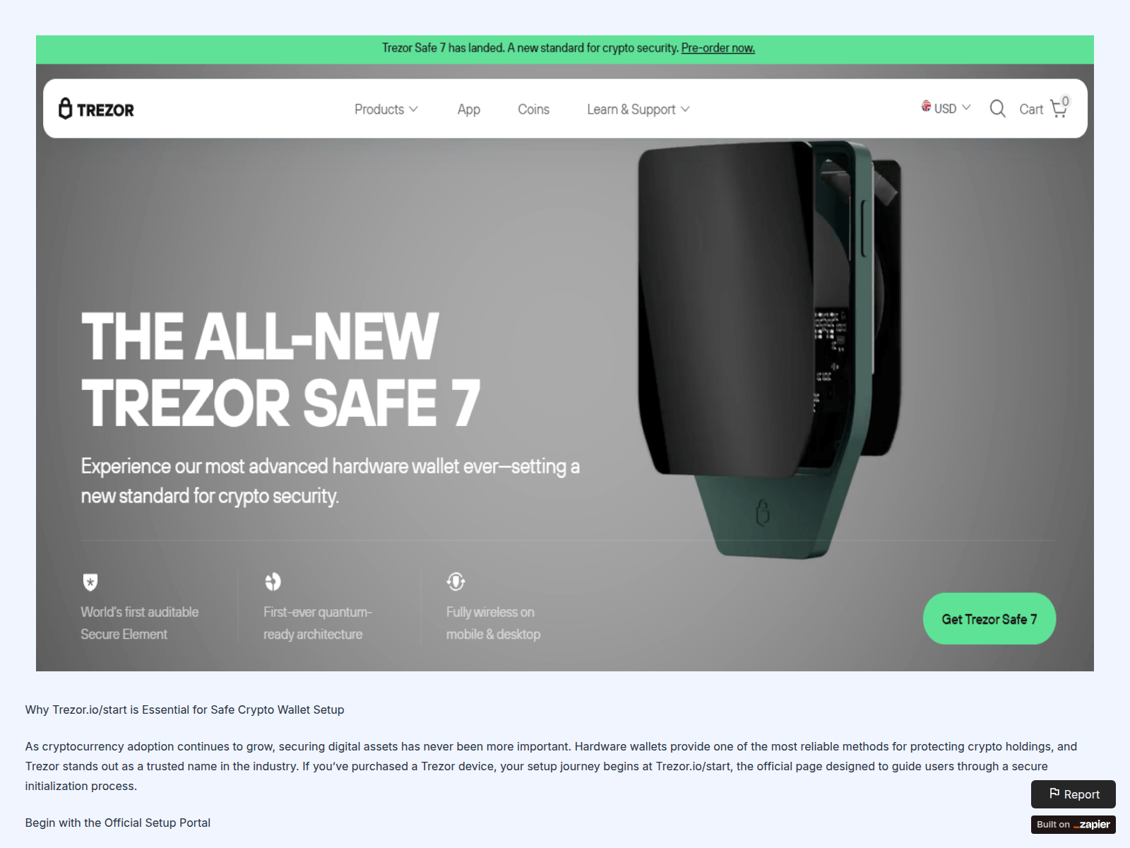 Screenshot of trzro.zapier.app